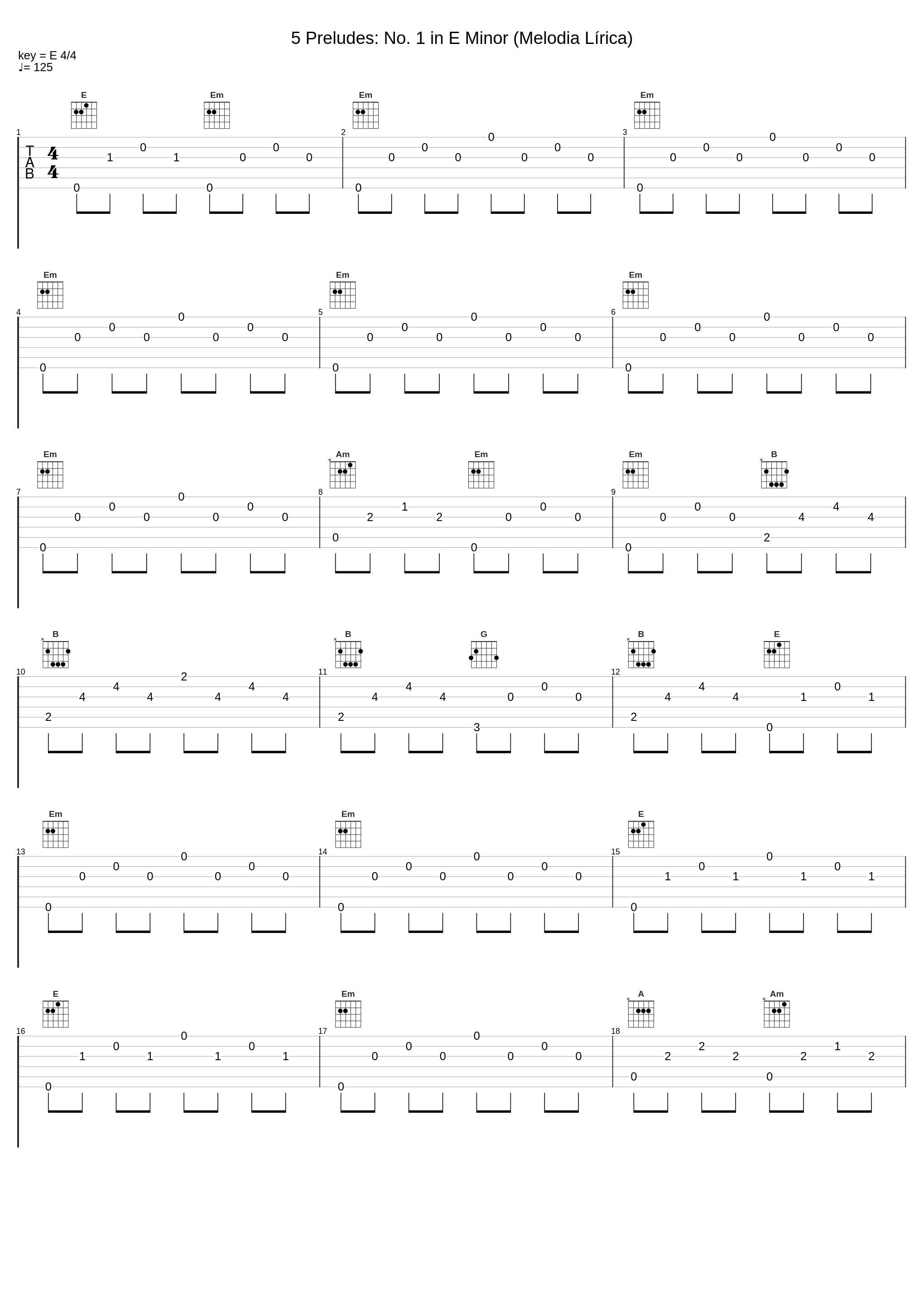 5 Preludes: No. 1 in E Minor (Melodia Lírica)_Narciso Yepes_1
