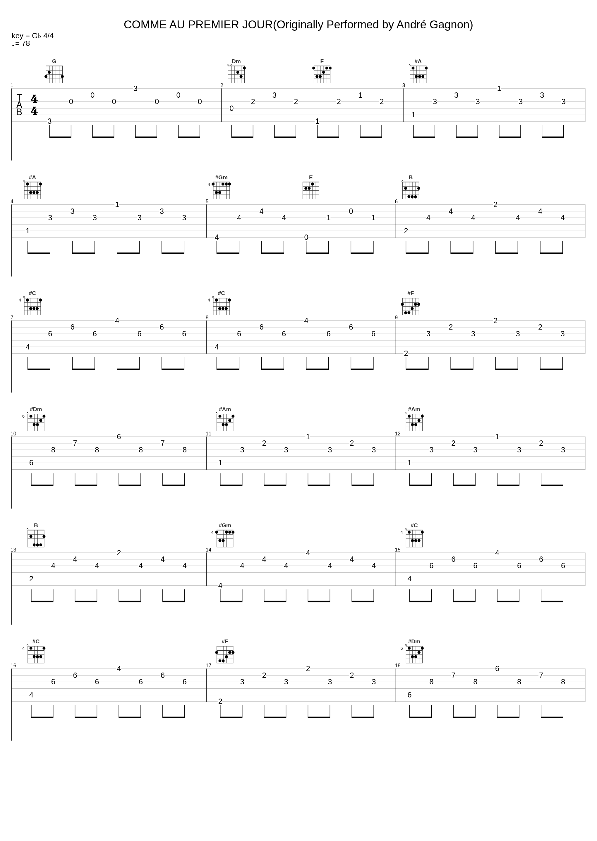 COMME AU PREMIER JOUR(Originally Performed by André Gagnon)_广桥真纪子_1