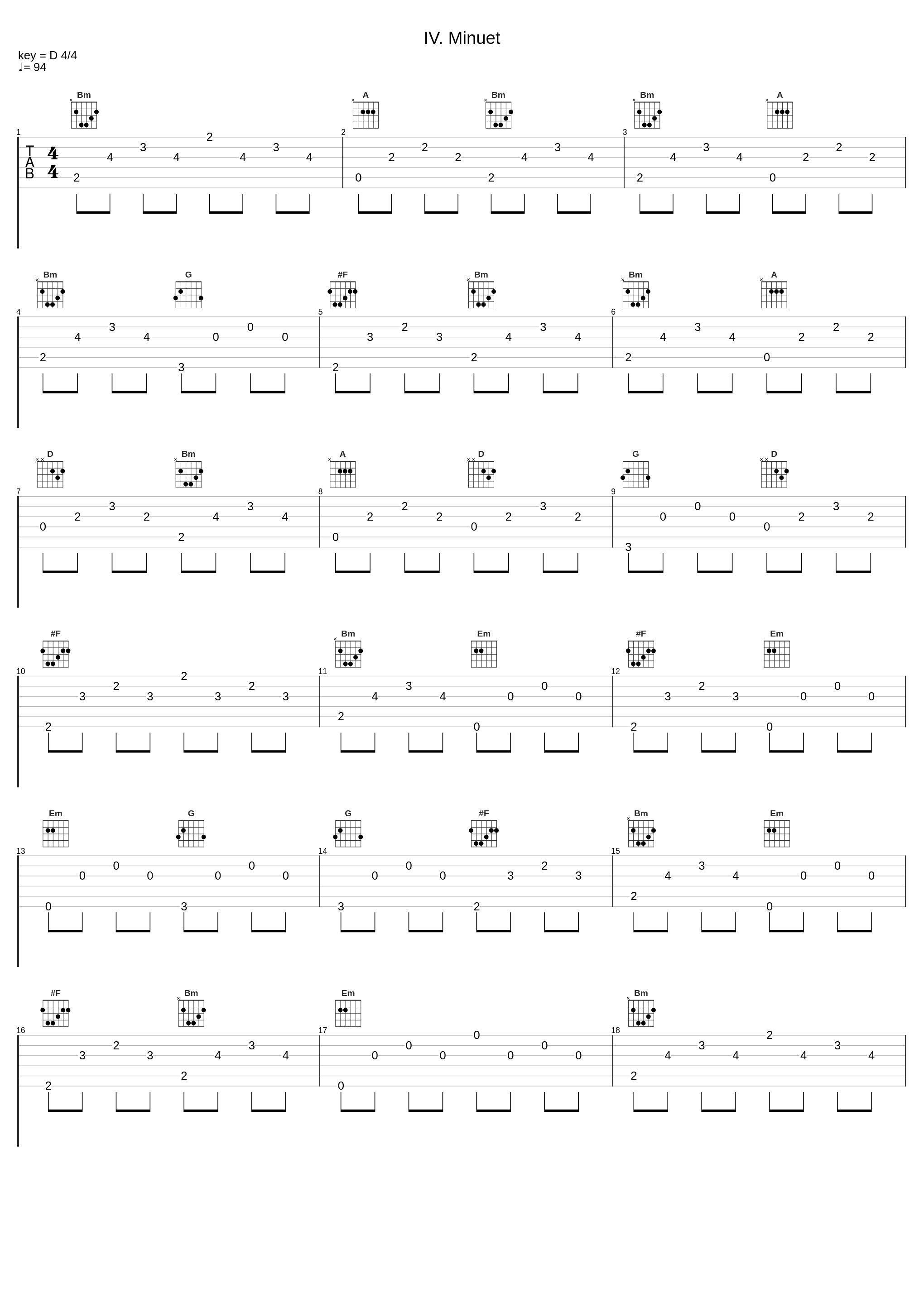 IV. Minuet_Les Récréations,Alessandro Scarlatti_1