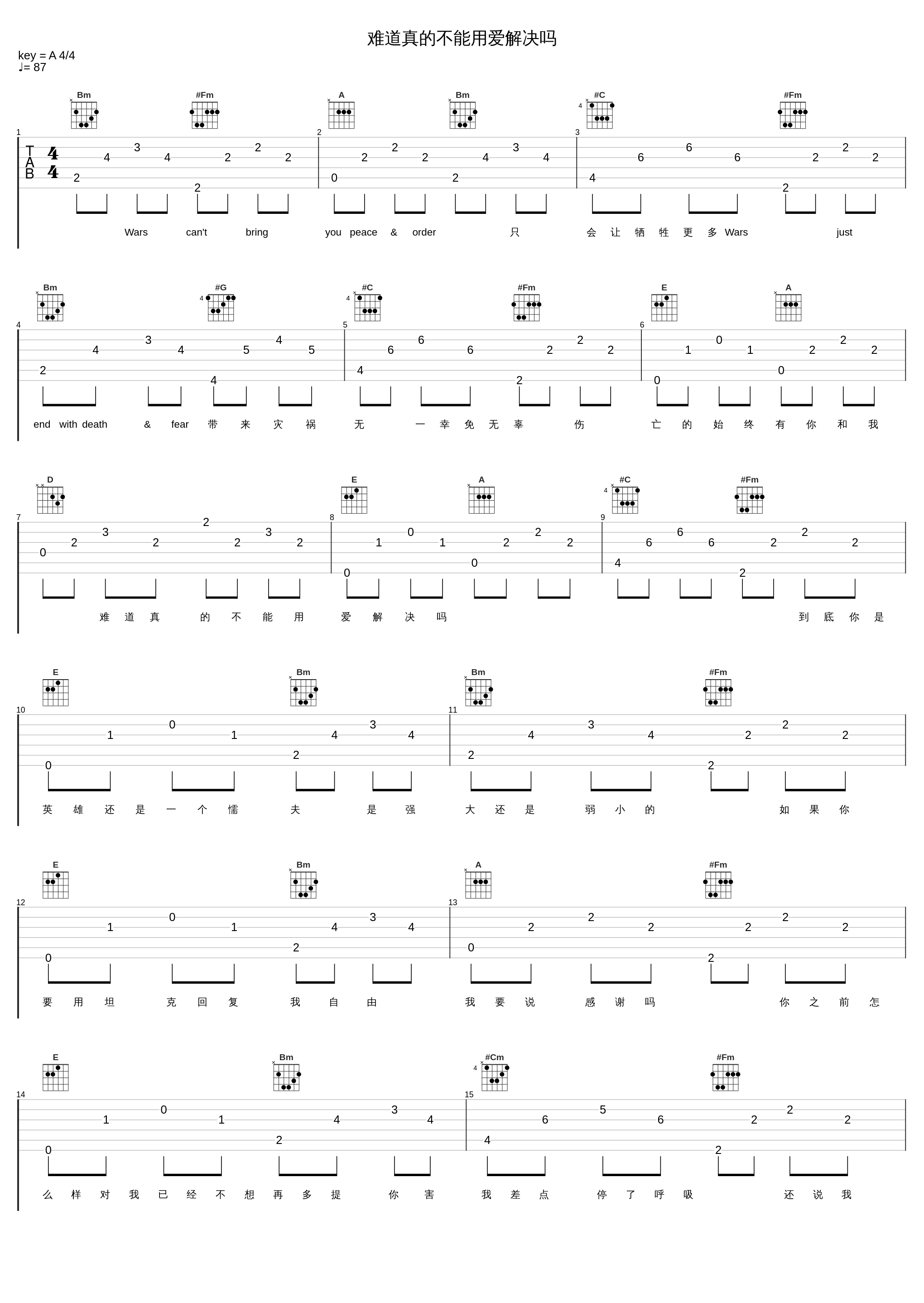 难道真的不能用爱解决吗_张学友_1