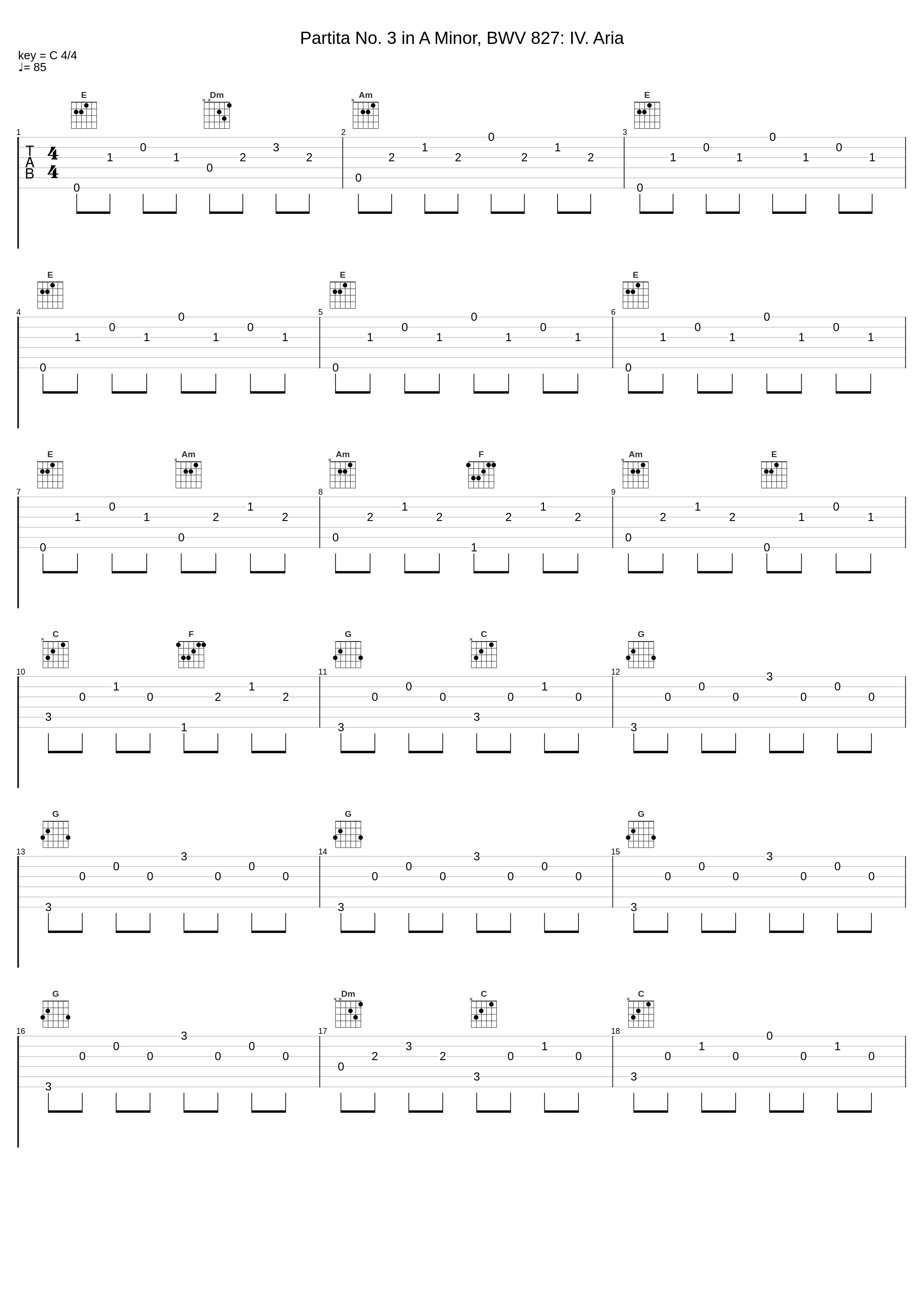 Partita No. 3 in A Minor, BWV 827: IV. Aria_Ralph Kirkpatrick_1