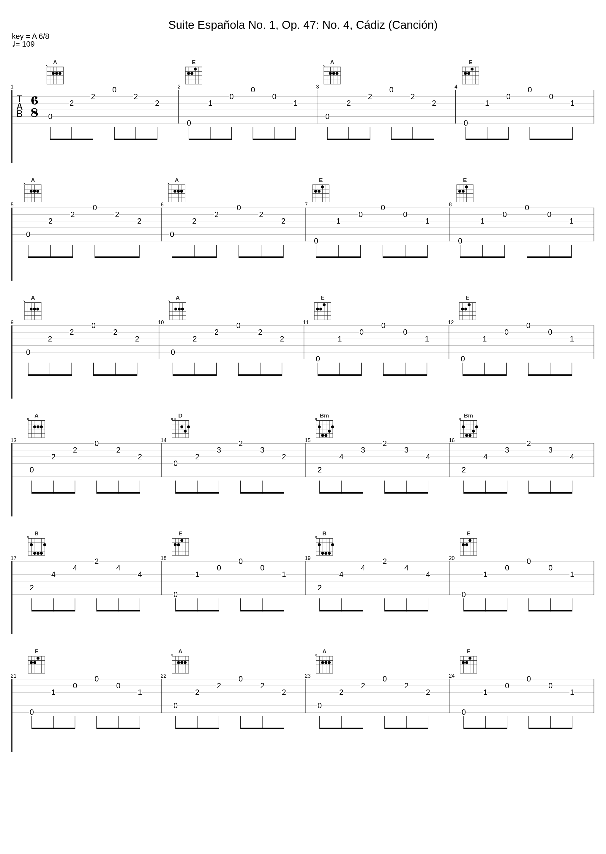 Suite Española No. 1, Op. 47: No. 4, Cádiz (Canción)_John Williams_1