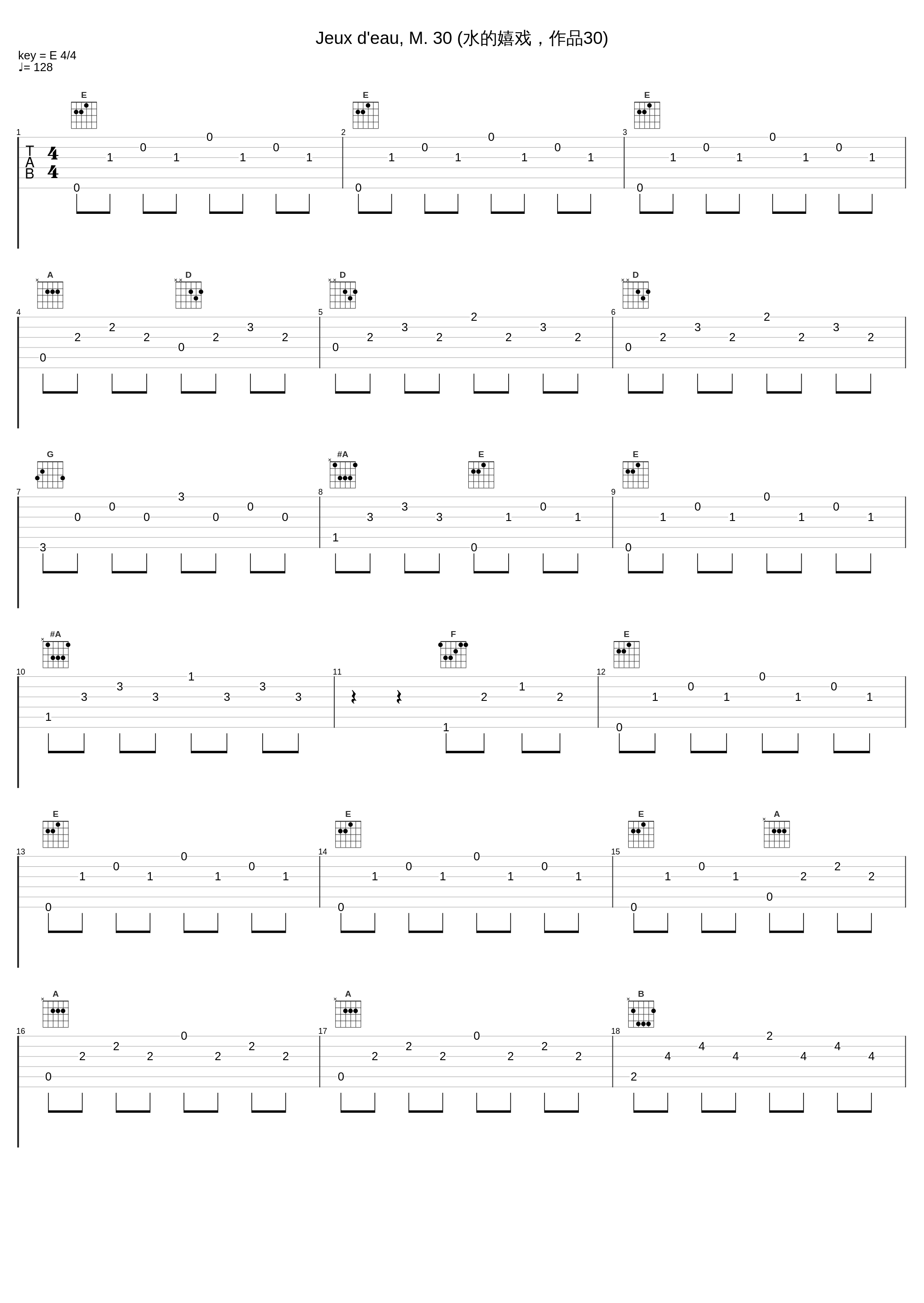 Jeux d'eau, M. 30 (水的嬉戏，作品30)_Jacques Rouvier,Maurice Ravel_1