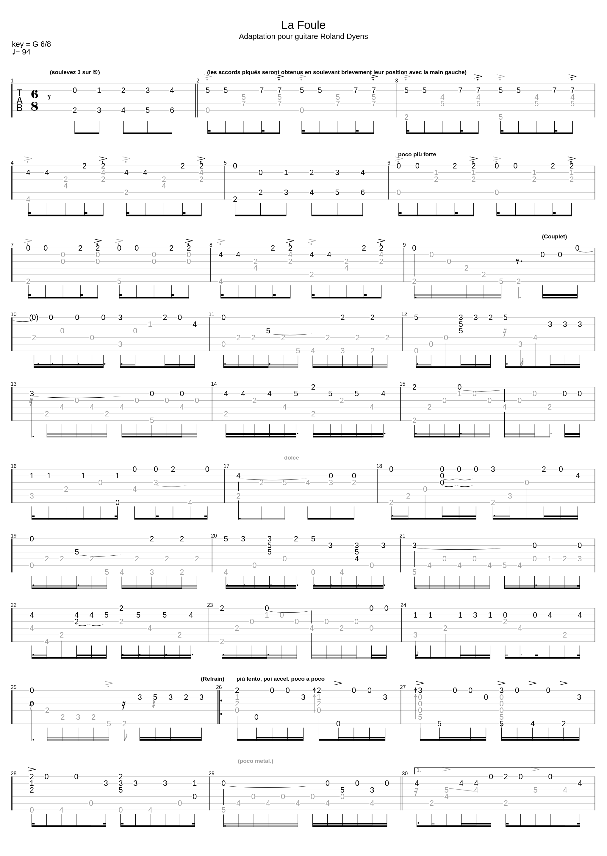 La Foule (Accurate And Complete)_Roland Dyens_1