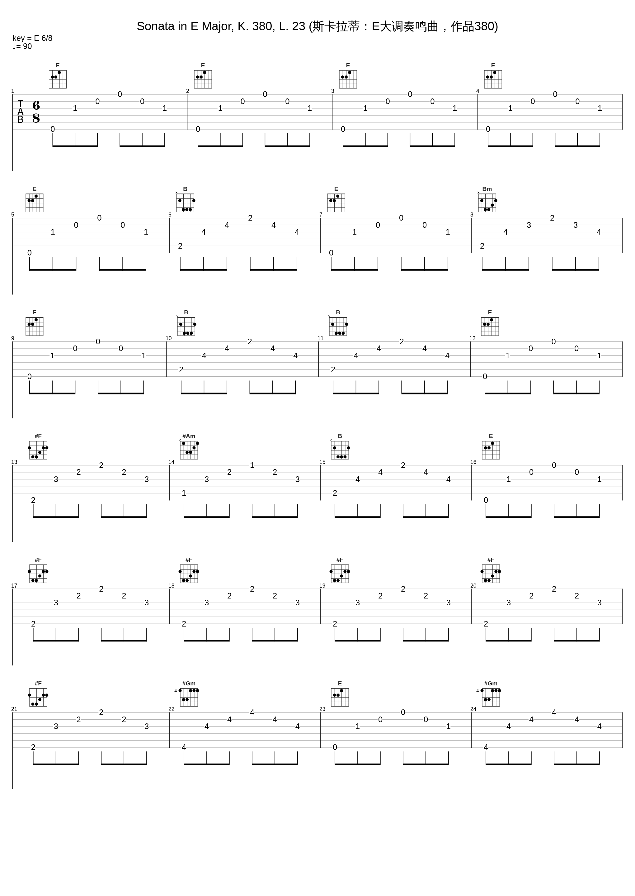 Sonata in E Major, K. 380, L. 23 (斯卡拉蒂：E大调奏鸣曲，作品380)_John Williams_1