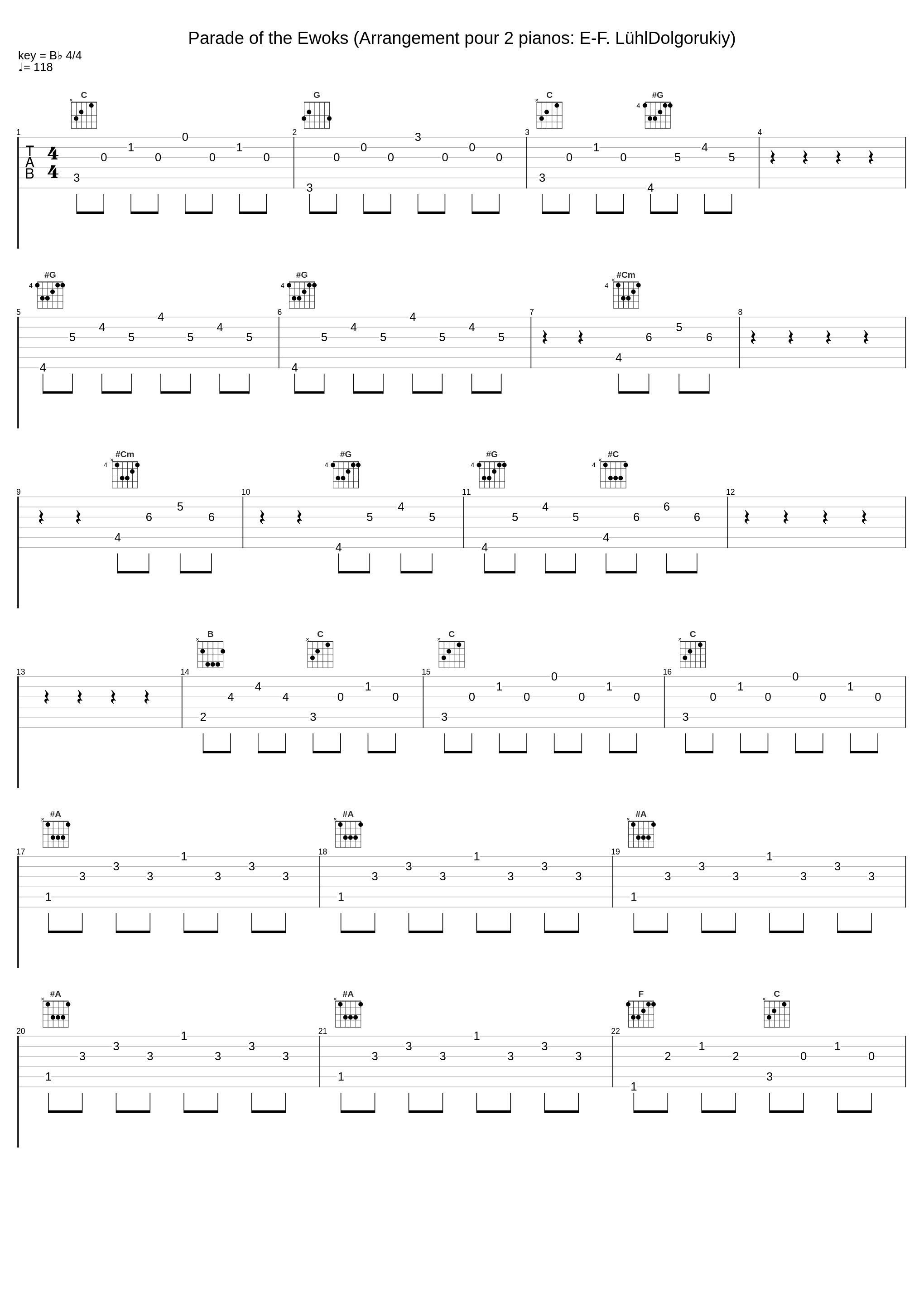 Parade of the Ewoks (Arrangement pour 2 pianos: E-F. LühlDolgorukiy)_John Williams_1