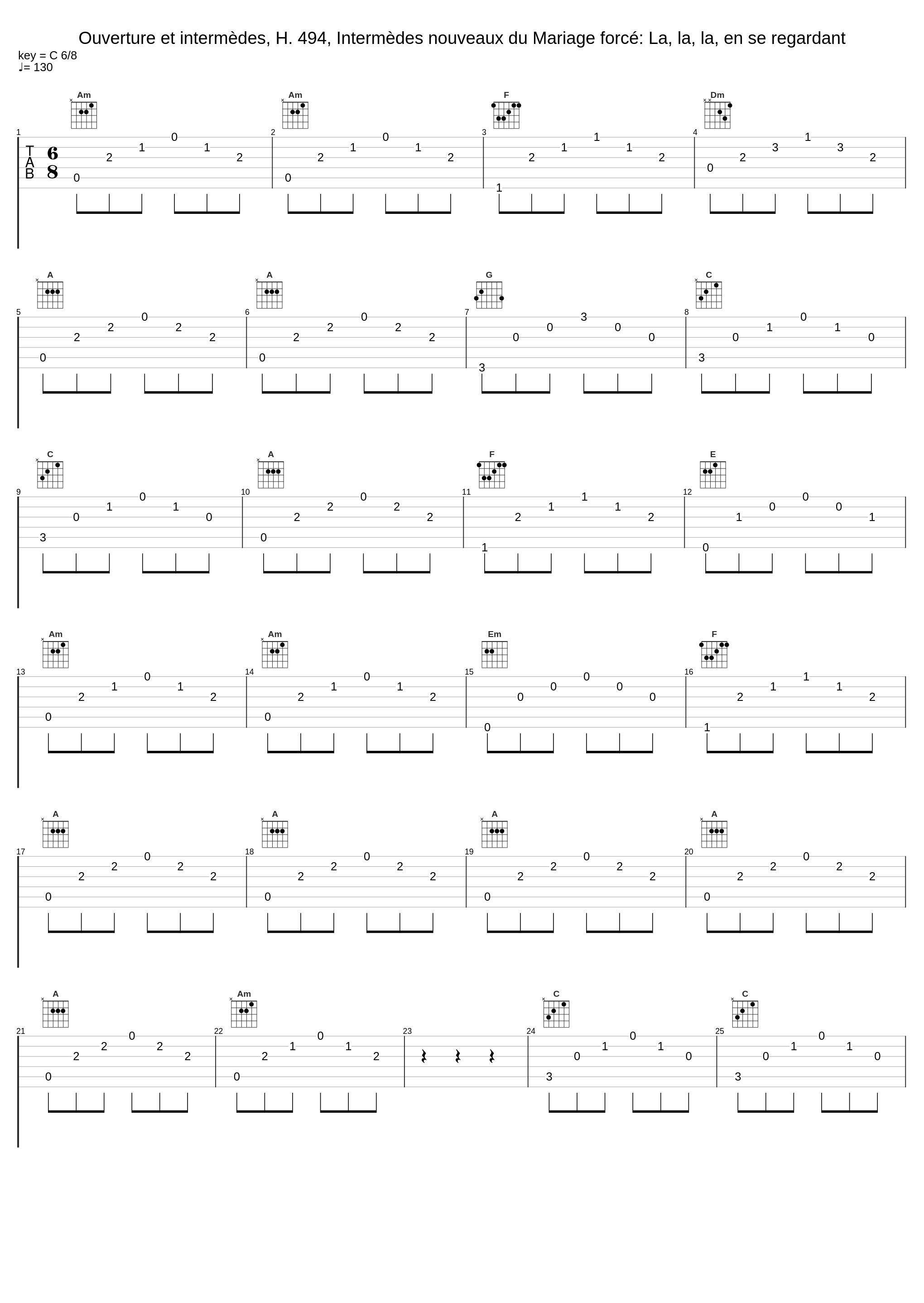 Ouverture et intermèdes, H. 494, Intermèdes nouveaux du Mariage forcé: La, la, la, en se regardant_Jean Giraudeau,Jacques Pruvost,Louis Noguera,Marc-Antoine Charpentier_1