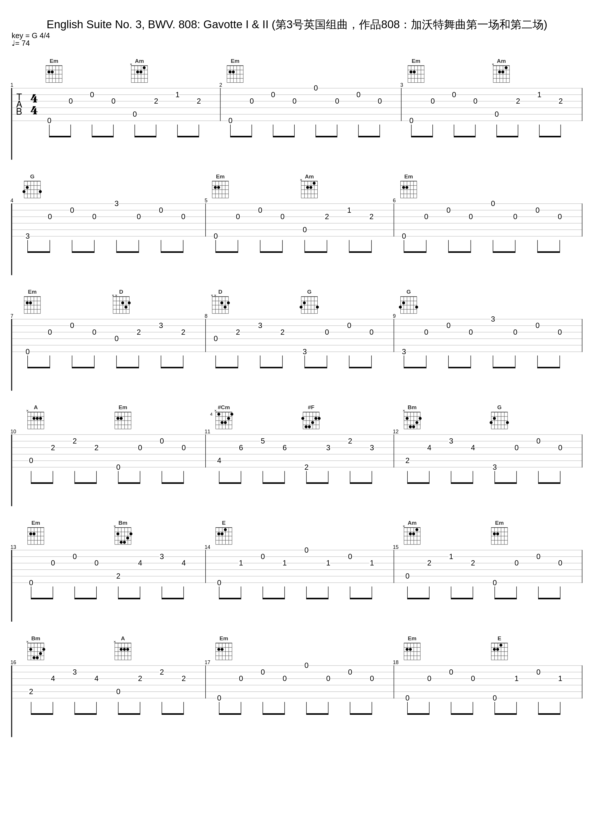 English Suite No. 3, BWV. 808: Gavotte I & II (第3号英国组曲，作品808：加沃特舞曲第一场和第二场)_John Williams,Peter Hurford_1