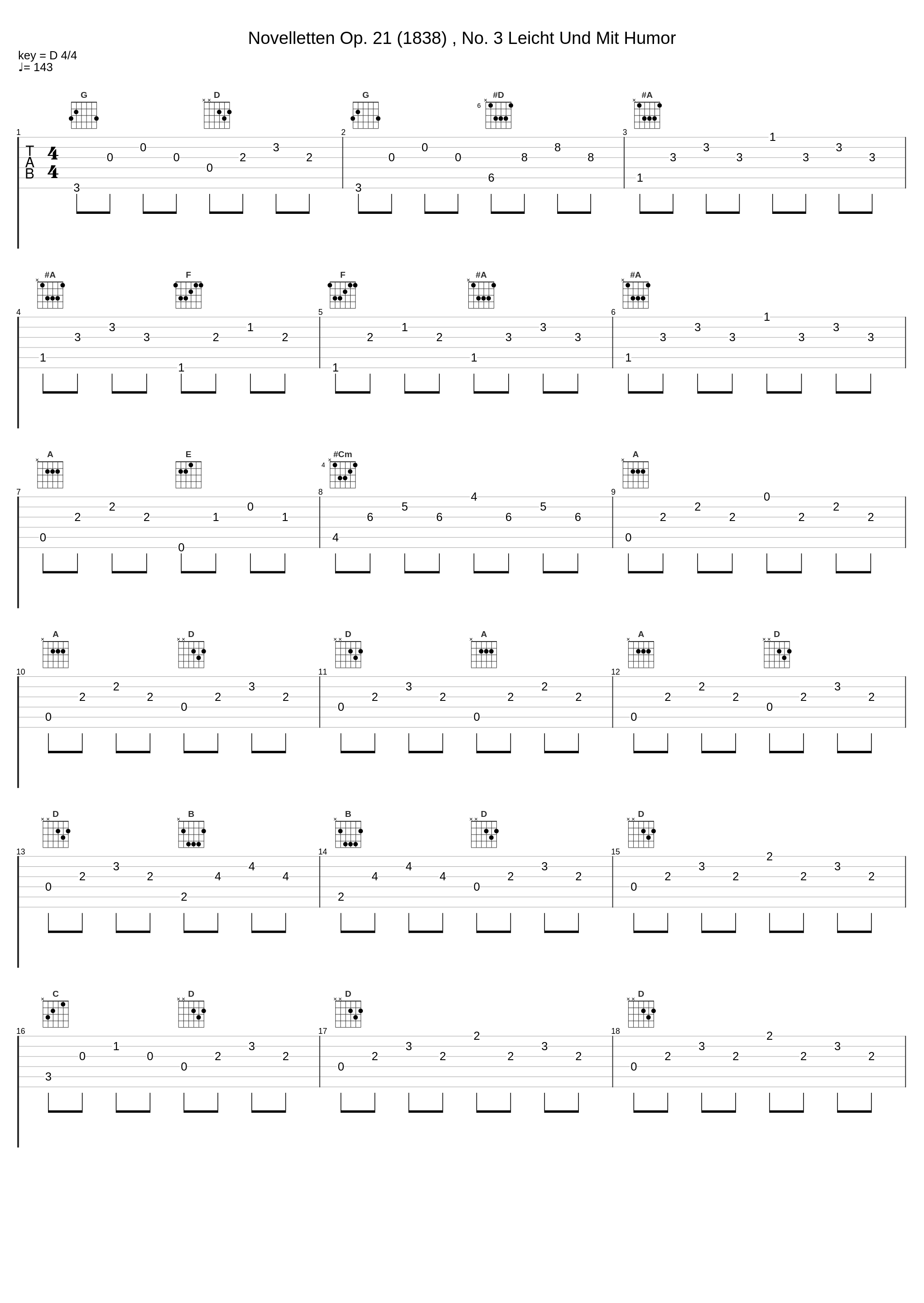 Novelletten Op. 21 (1838) , No. 3 Leicht Und Mit Humor_Marco Mantovani,Robert Schumann_1