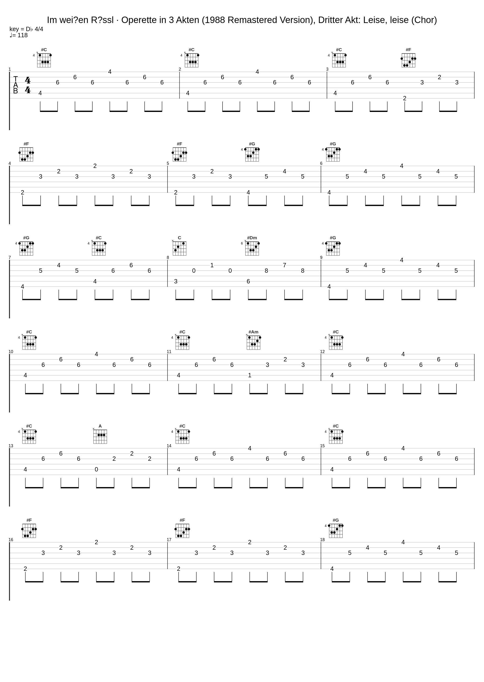 Im weißen Rössl · Operette in 3 Akten (1988 Remastered Version), Dritter Akt: Leise, leise (Chor)_Grit van Jüten,Peter Minich,Benno Hoffmann,Norbert Orth,Peter Kraus,Elke Schary,Hans Putz,Werner Singh,Chor des Bayerischen Rundfunks,Münchner Kinderchor,Münchner Rundfunkorchester,Willy Mattes,Anneliese Rothenberger_1