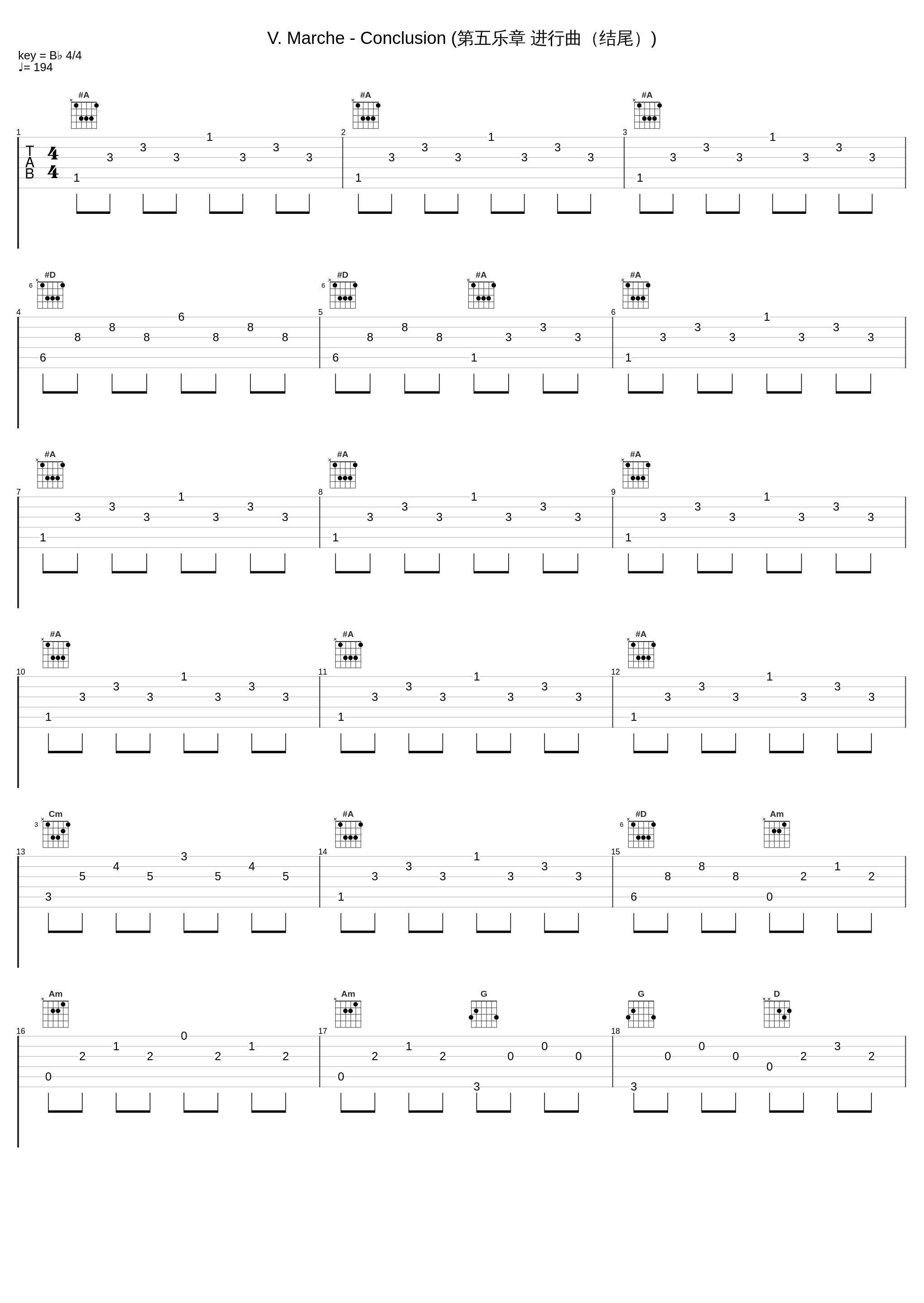 V. Marche - Conclusion (第五乐章 进行曲（结尾）)_Igor Stravinsky_1