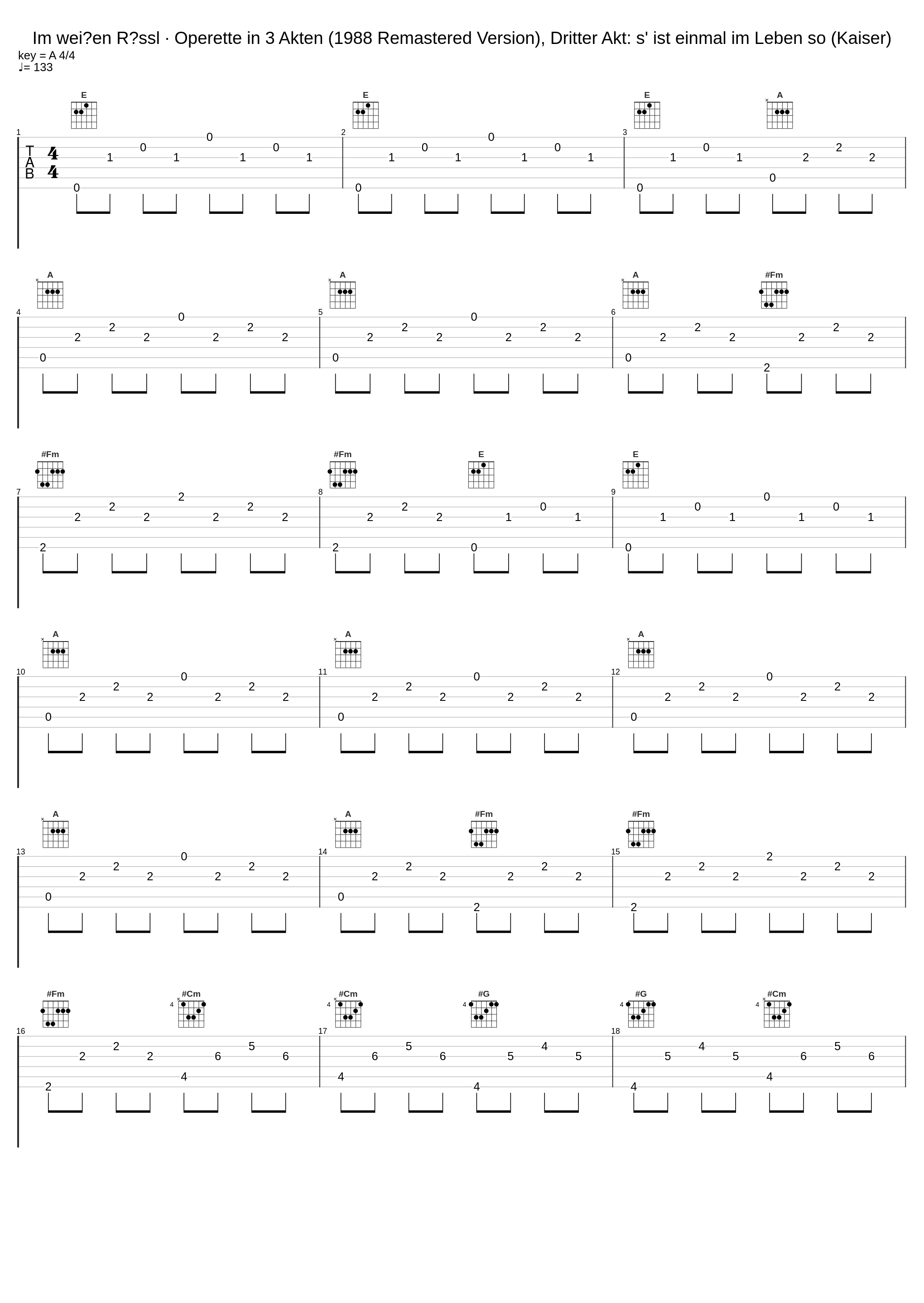 Im weißen Rössl · Operette in 3 Akten (1988 Remastered Version), Dritter Akt: s' ist einmal im Leben so (Kaiser)_Grit van Jüten,Peter Minich,Benno Hoffmann,Norbert Orth,Peter Kraus,Elke Schary,Hans Putz,Werner Singh,Chor des Bayerischen Rundfunks,Münchner Kinderchor,Münchner Rundfunkorchester,Willy Mattes,Anneliese Rothenberger_1