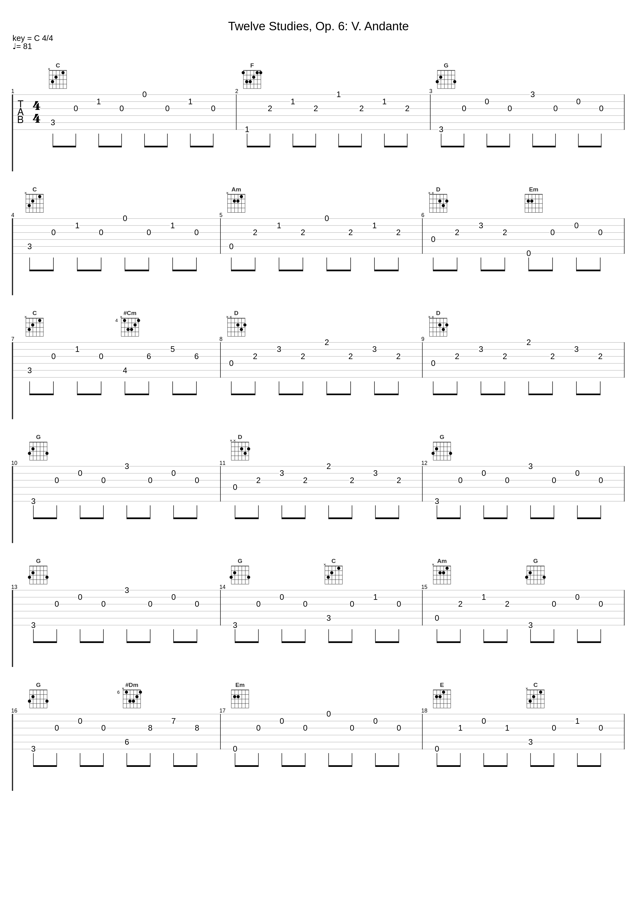 Twelve Studies, Op. 6: V. Andante_Matthew Beaubien_1