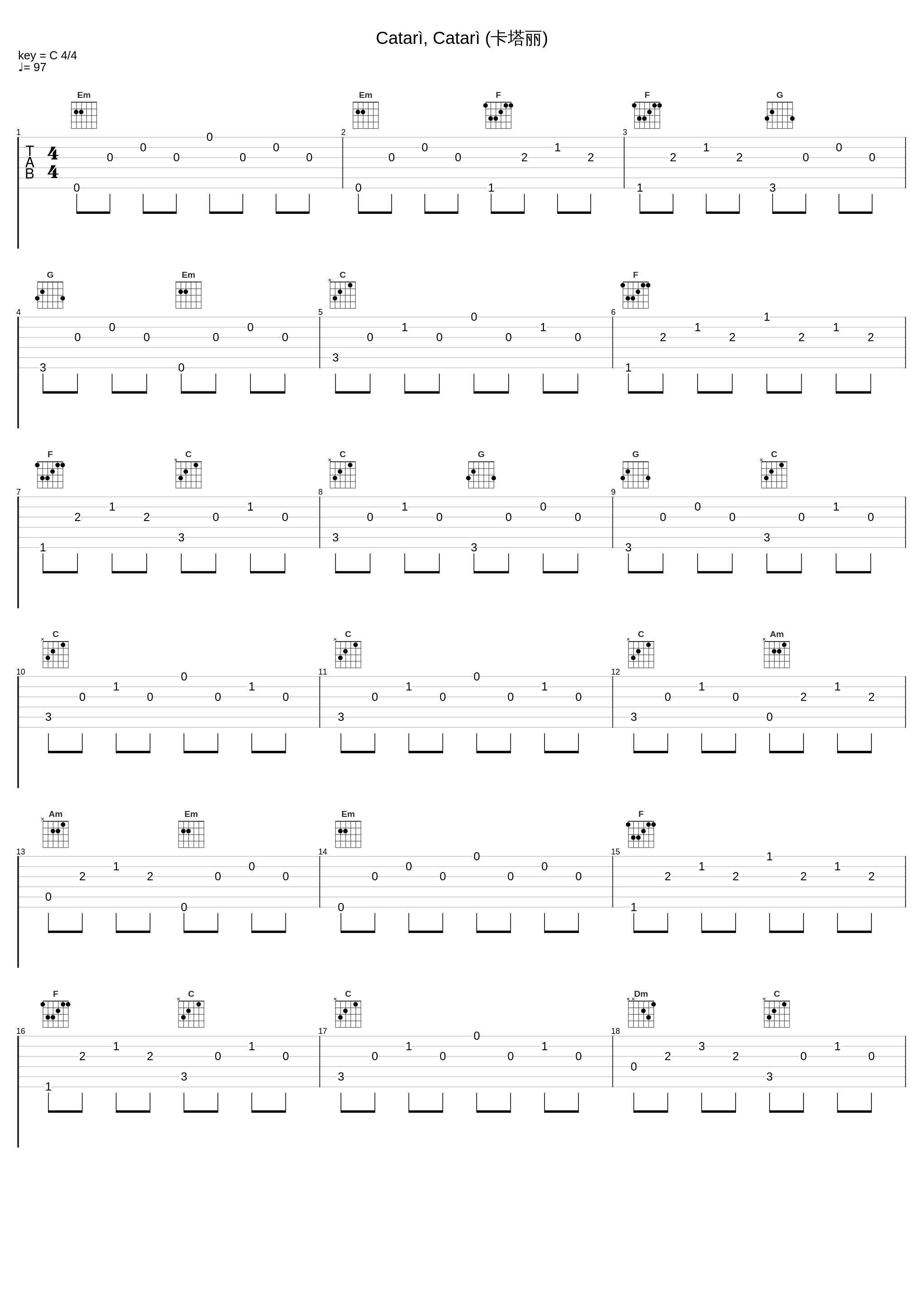 Catarì, Catarì (卡塔丽)_John Williams,Salvatore Cardillo_1