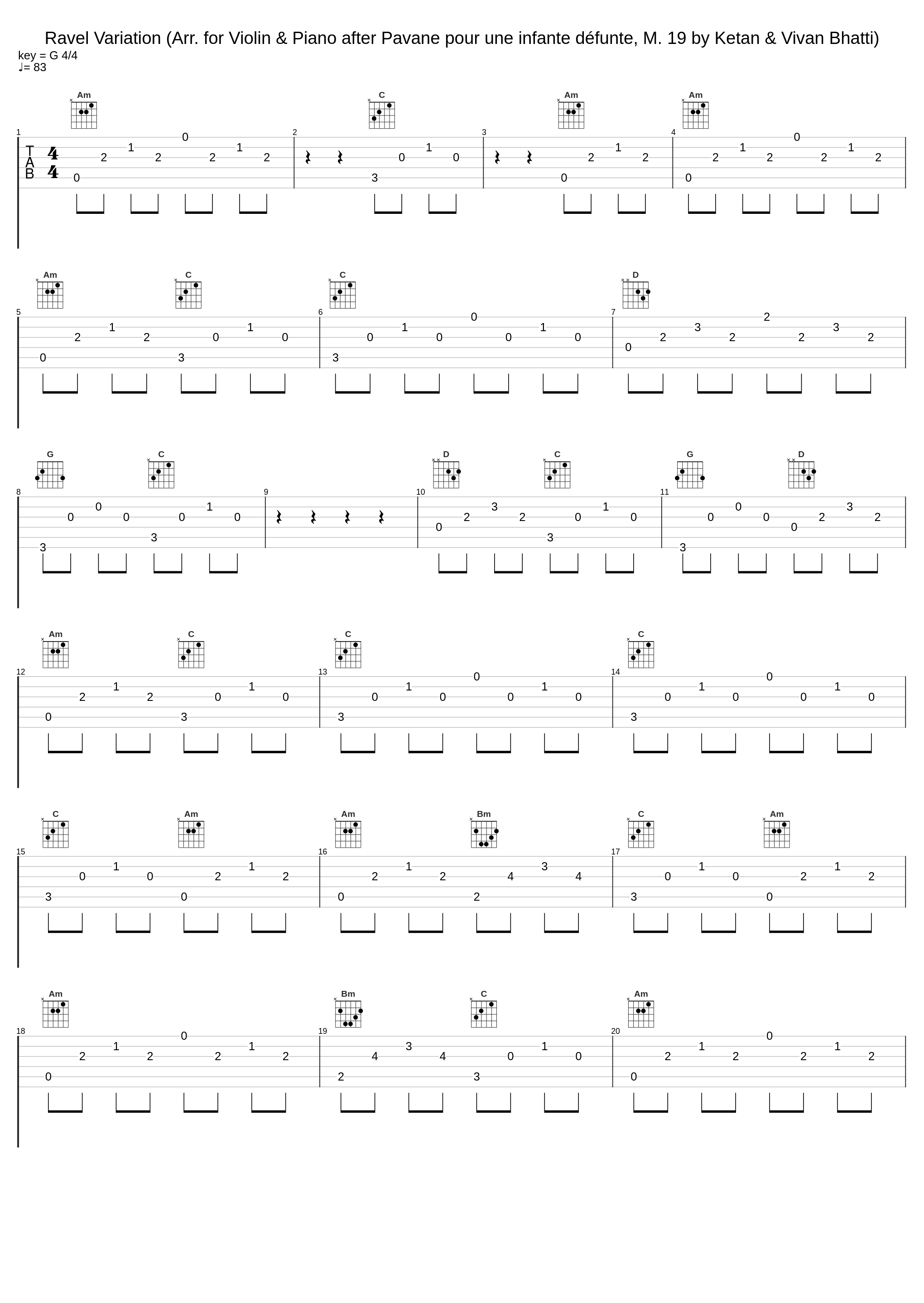 Ravel Variation (Arr. for Violin & Piano after Pavane pour une infante défunte, M. 19 by Ketan & Vivan Bhatti)_Esther Abrami,Iyad Sughayer,Maurice Ravel_1