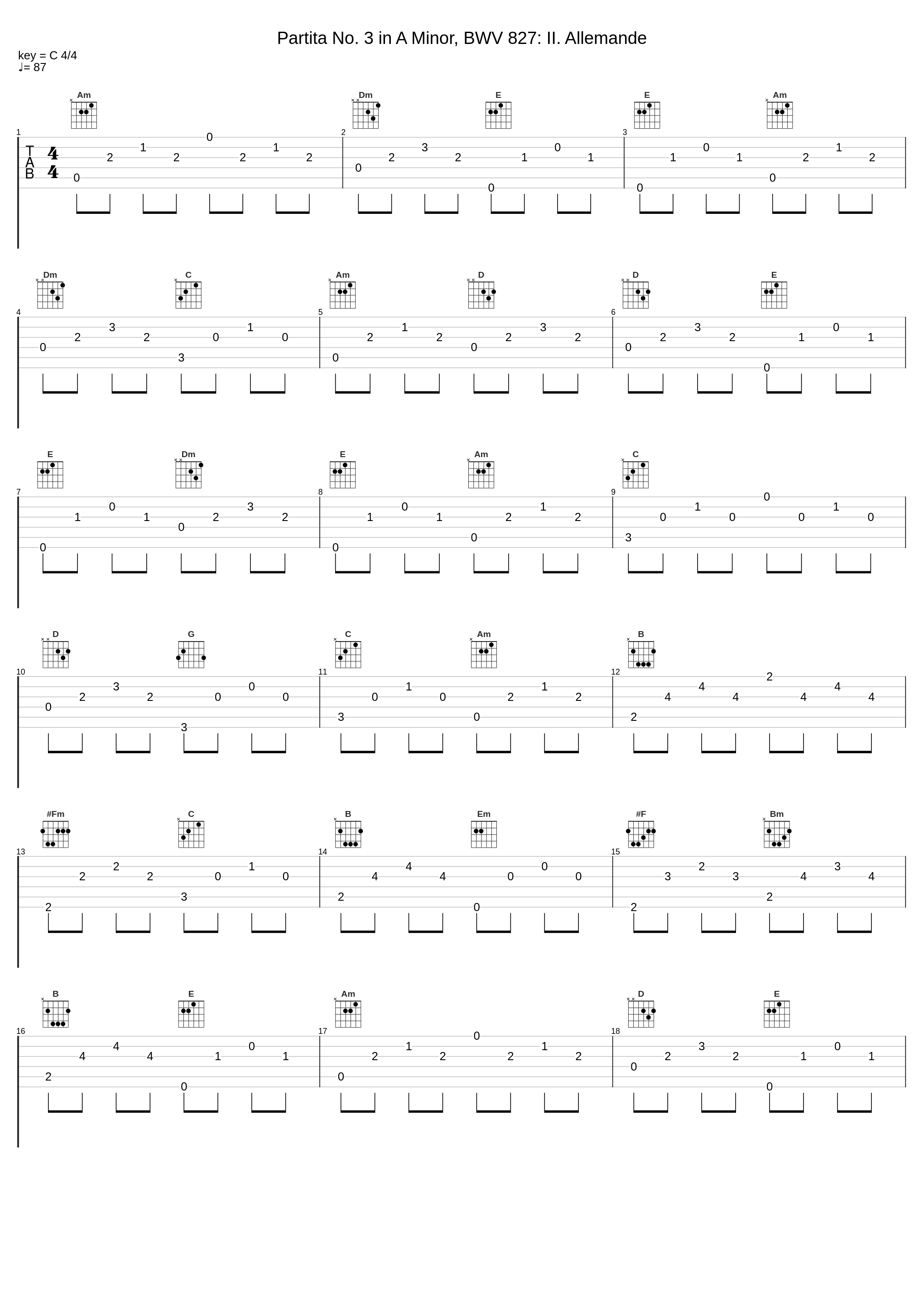 Partita No. 3 in A Minor, BWV 827: II. Allemande_Ralph Kirkpatrick_1