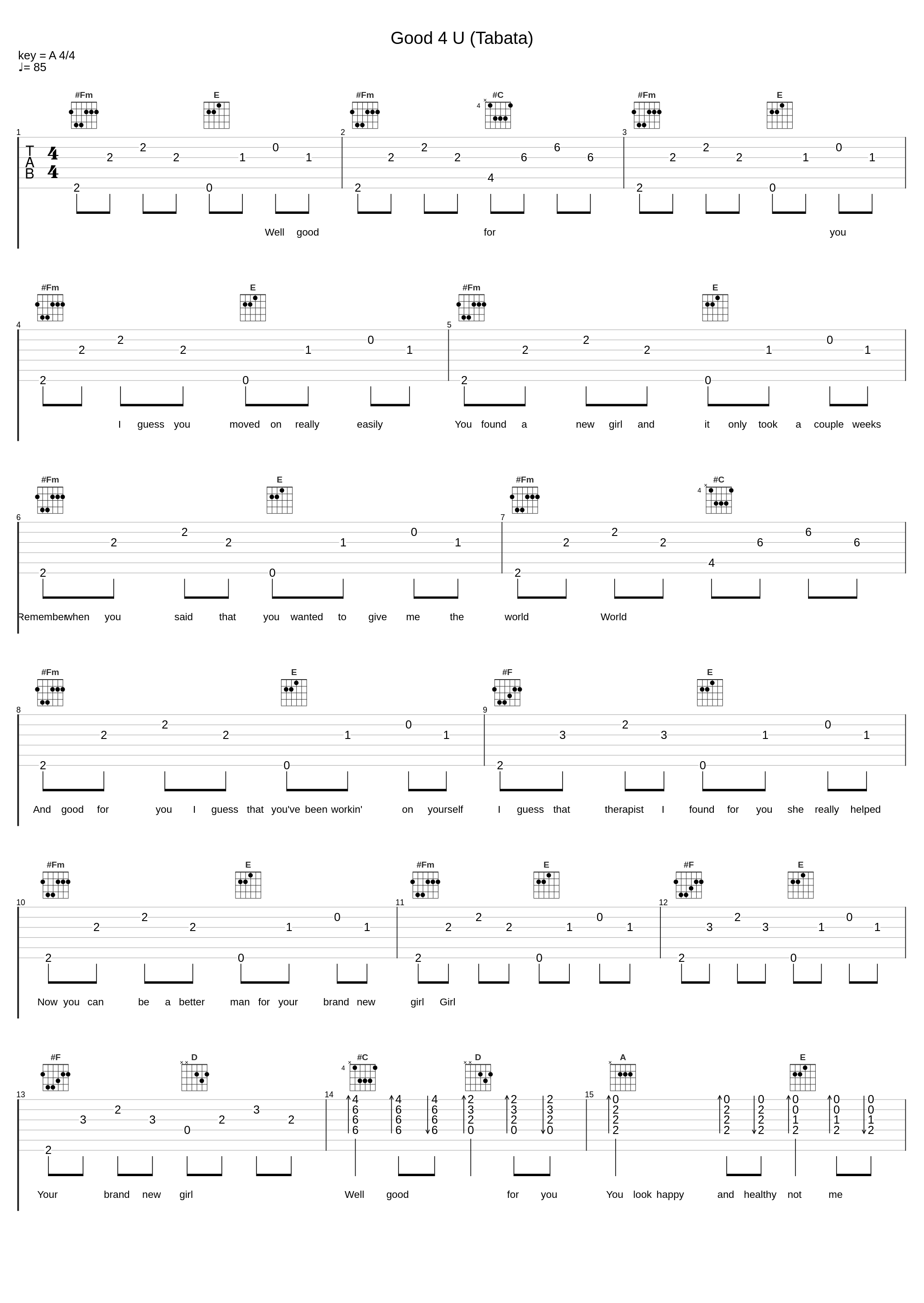 Good 4 U (Tabata)_Tabata Songs_1