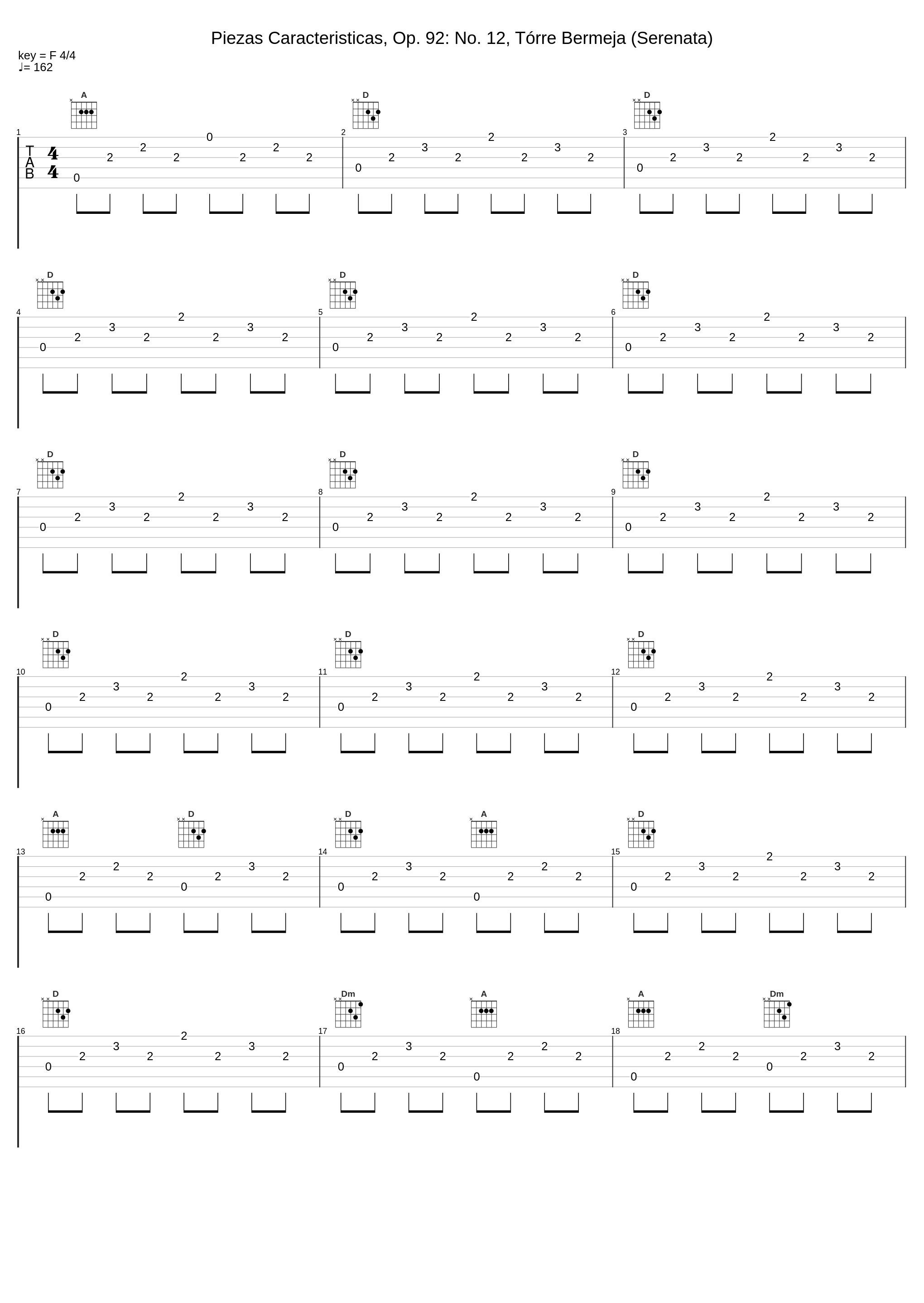 Piezas Caracteristicas, Op. 92: No. 12, Tórre Bermeja (Serenata)_John Williams_1