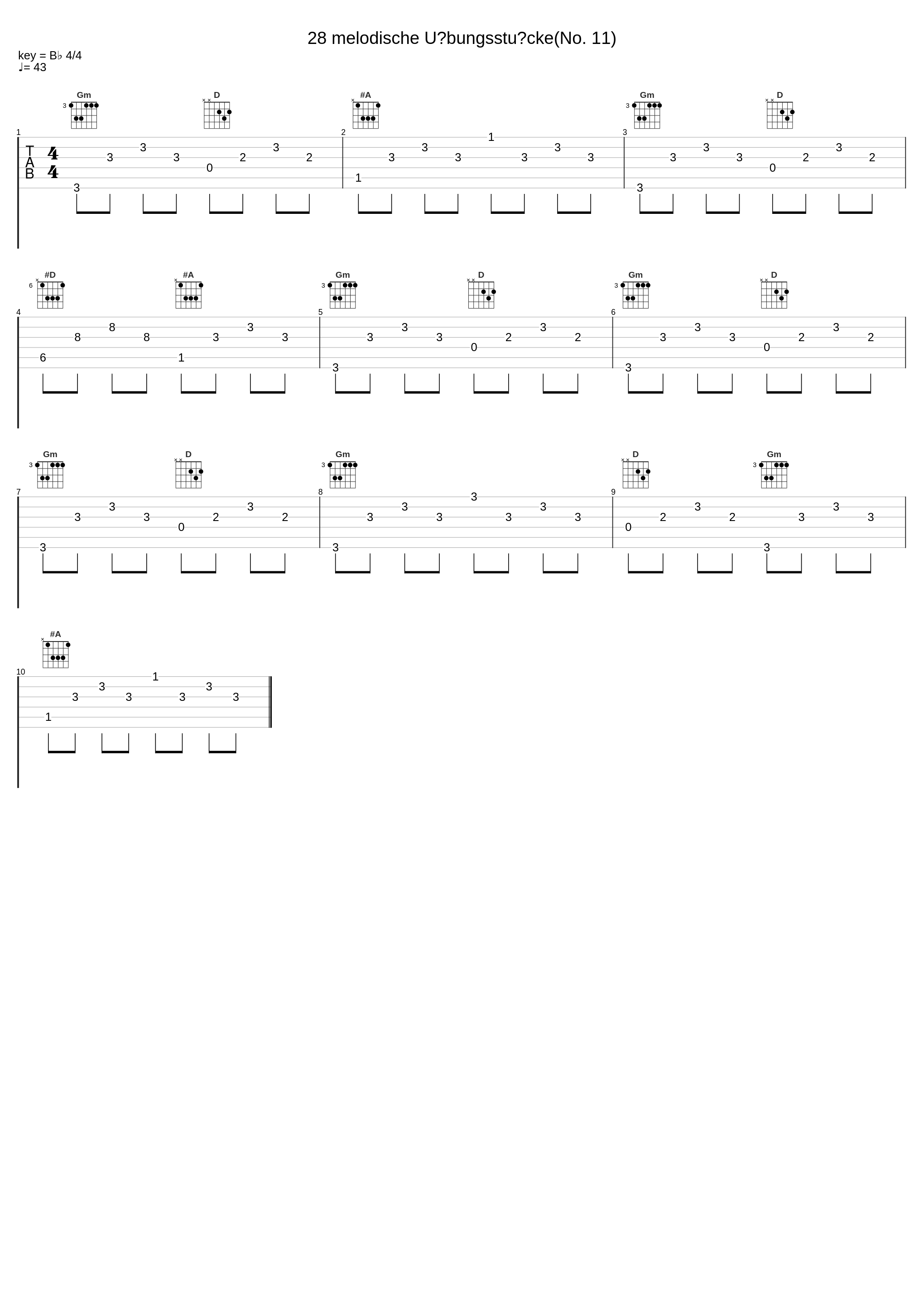 28 melodische Übungsstücke(No. 11)_Anton Diabelli,Nologo_1