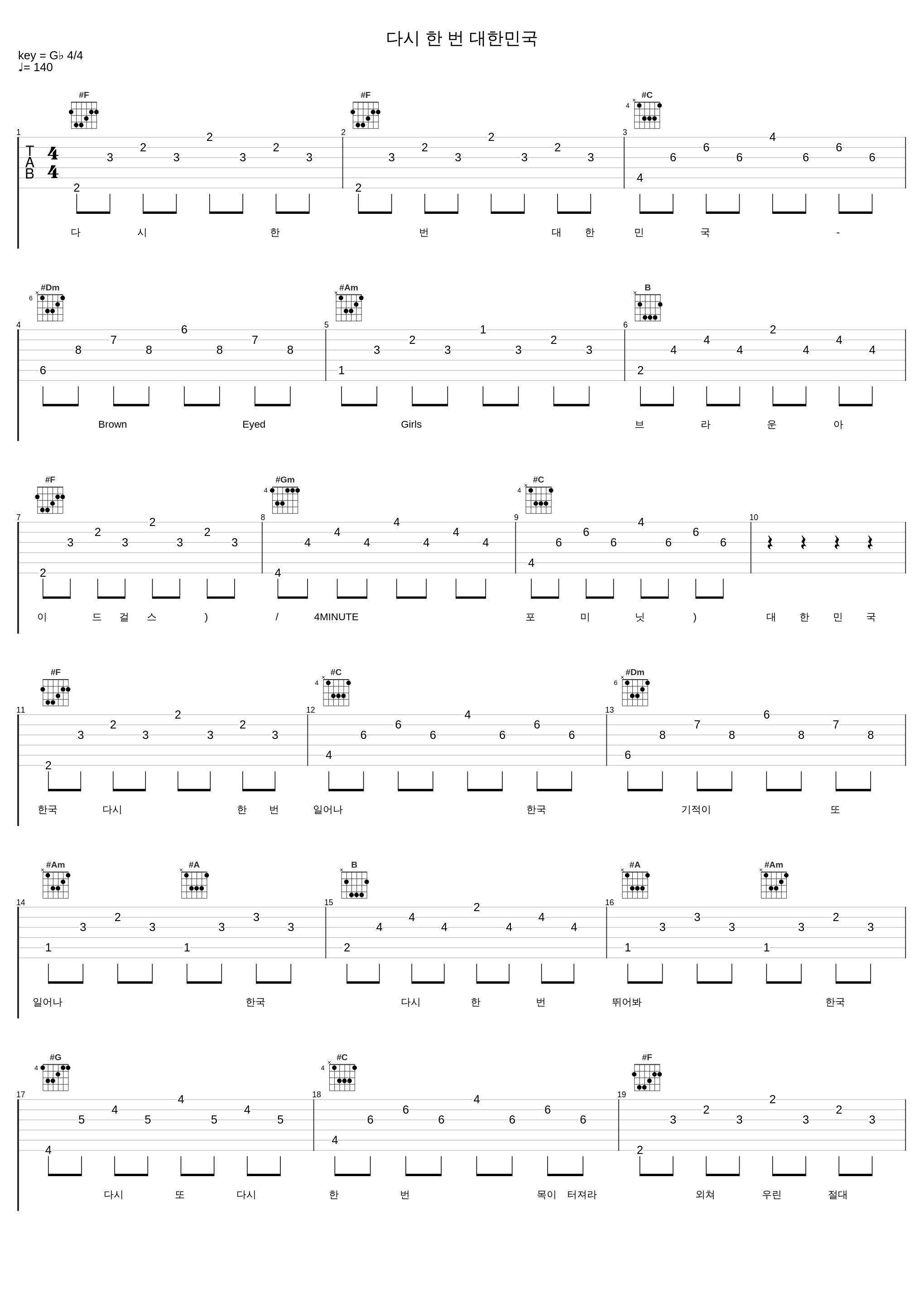 다시 한 번 대한민국_Brown Eyed Girls,4MINUTE_1