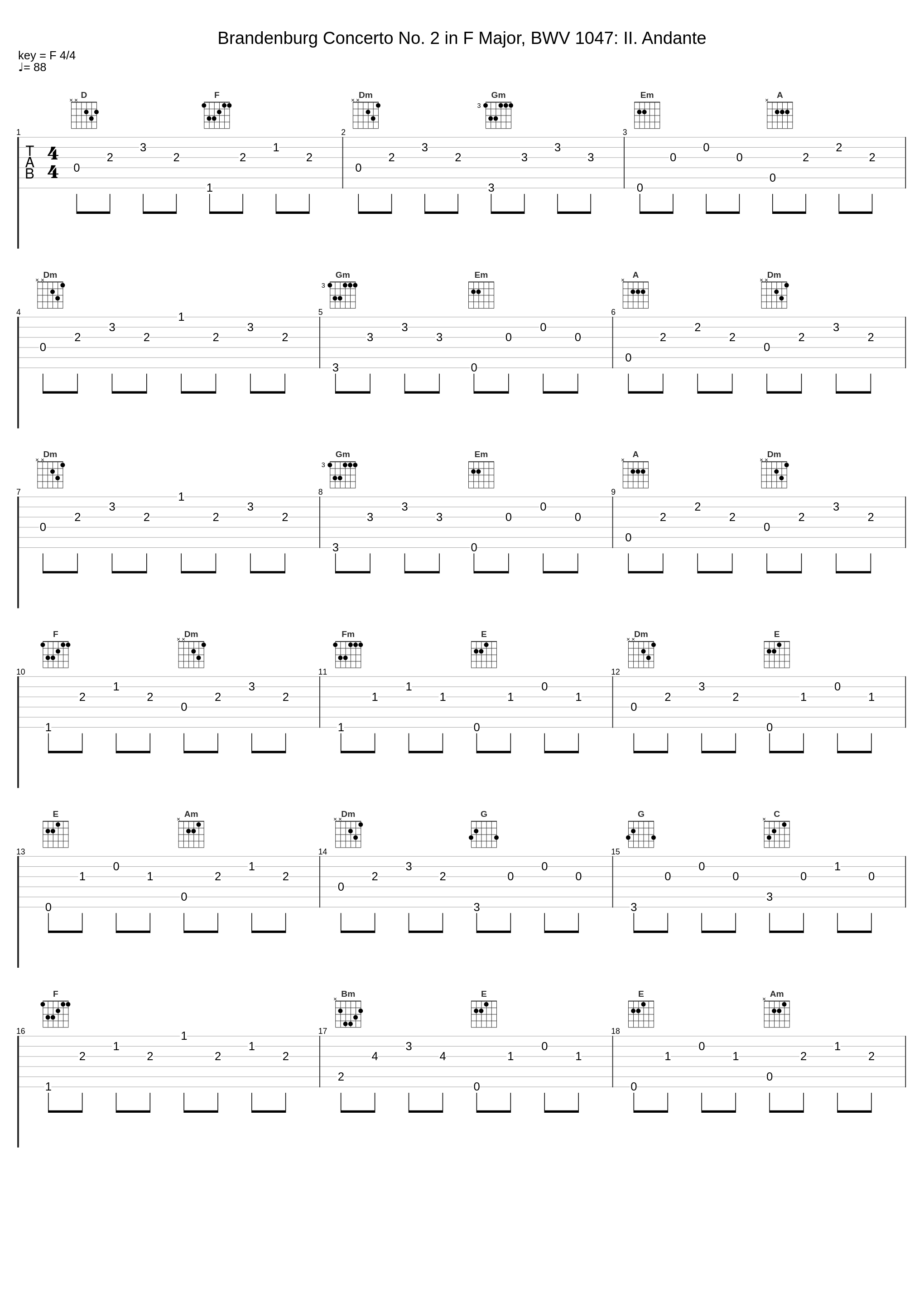 Brandenburg Concerto No. 2 in F Major, BWV 1047: II. Andante_Heinz Holliger,Severino Gazzelloni,Maurice André,Felix Ayo,Frans Brüggen,I Musici_1