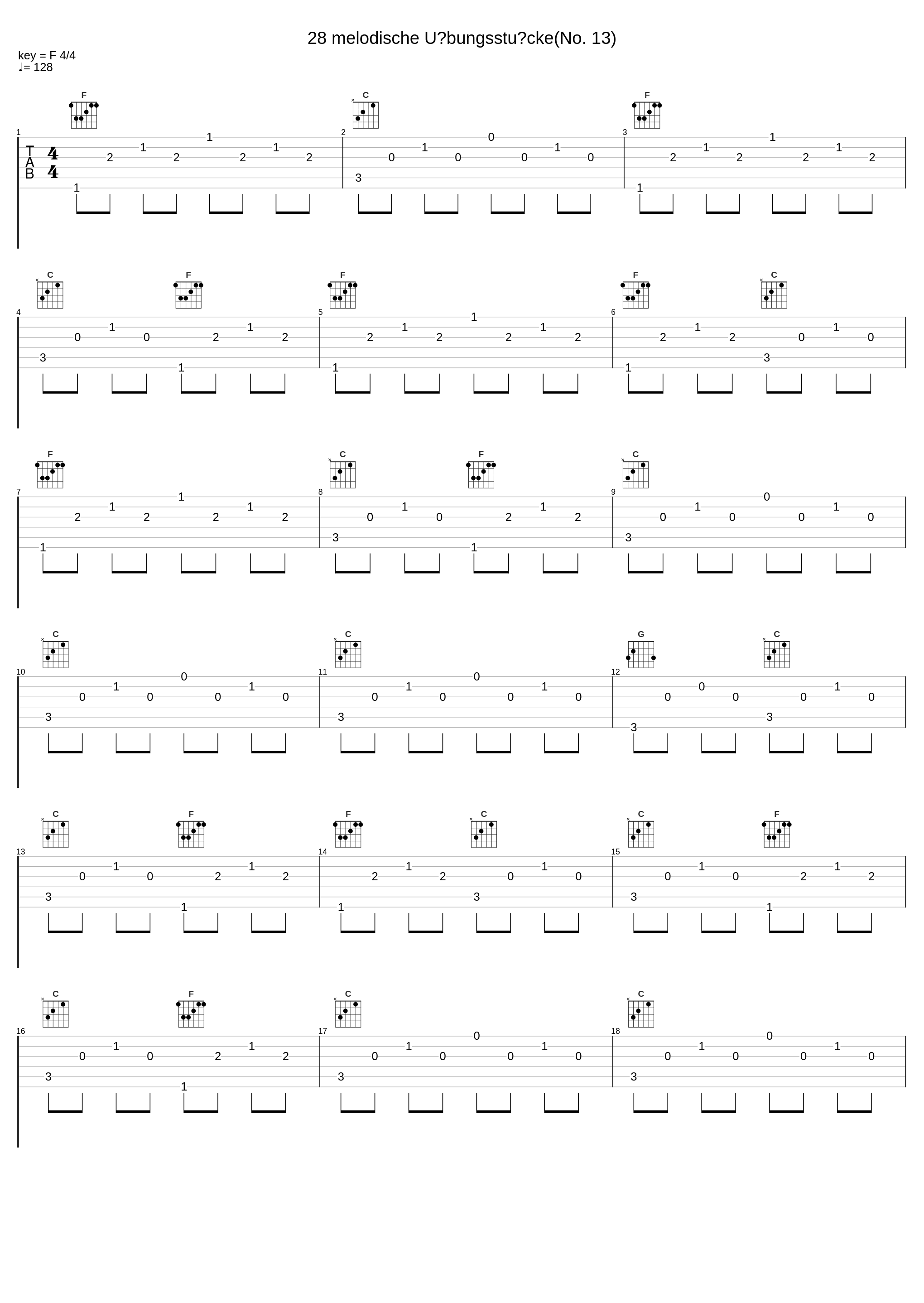 28 melodische Übungsstücke(No. 13)_Anton Diabelli,Nologo_1