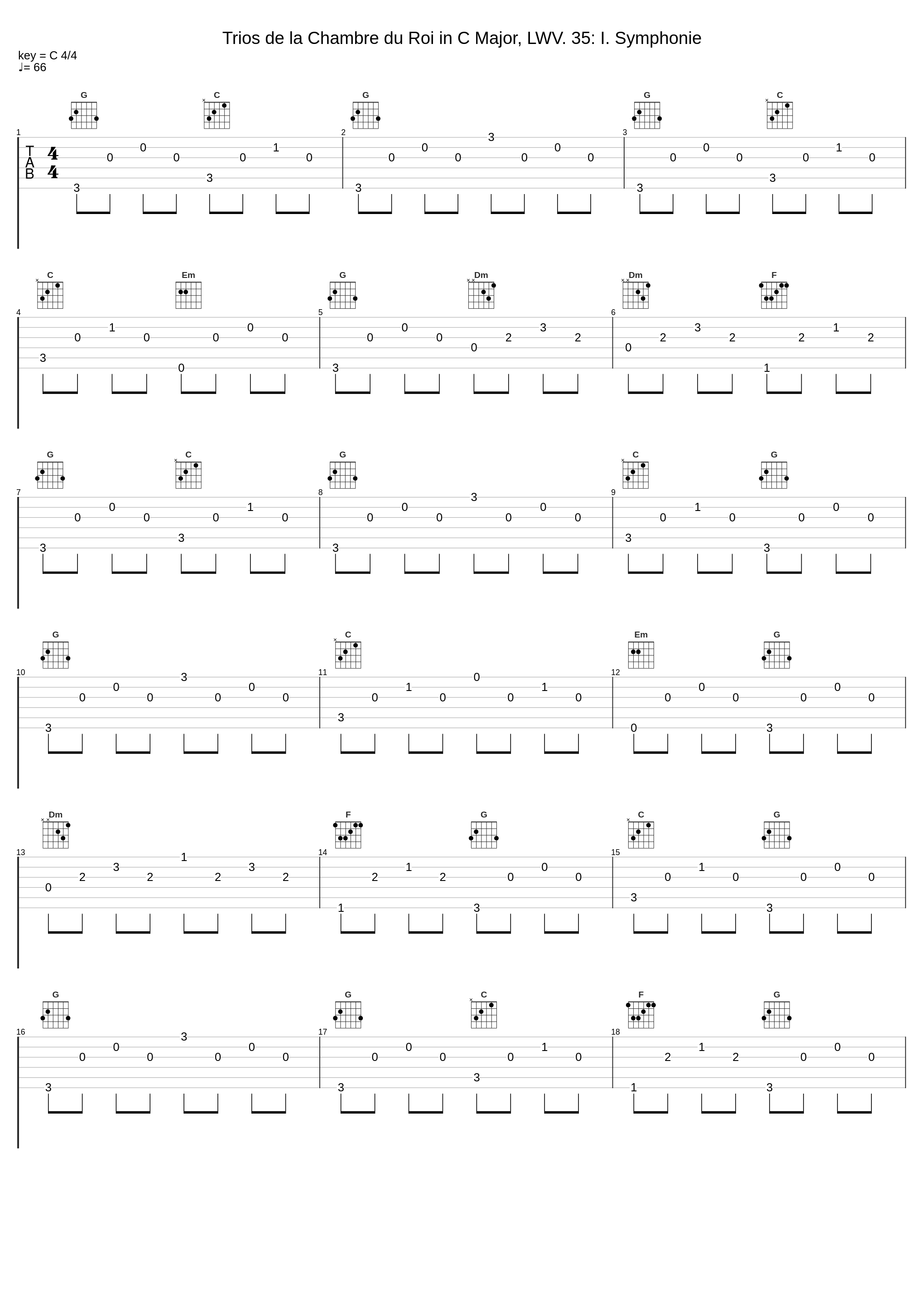 Trios de la Chambre du Roi in C Major, LWV. 35: I. Symphonie_Jean-Philippes de Sorgues,Jean-Baptiste Lully_1