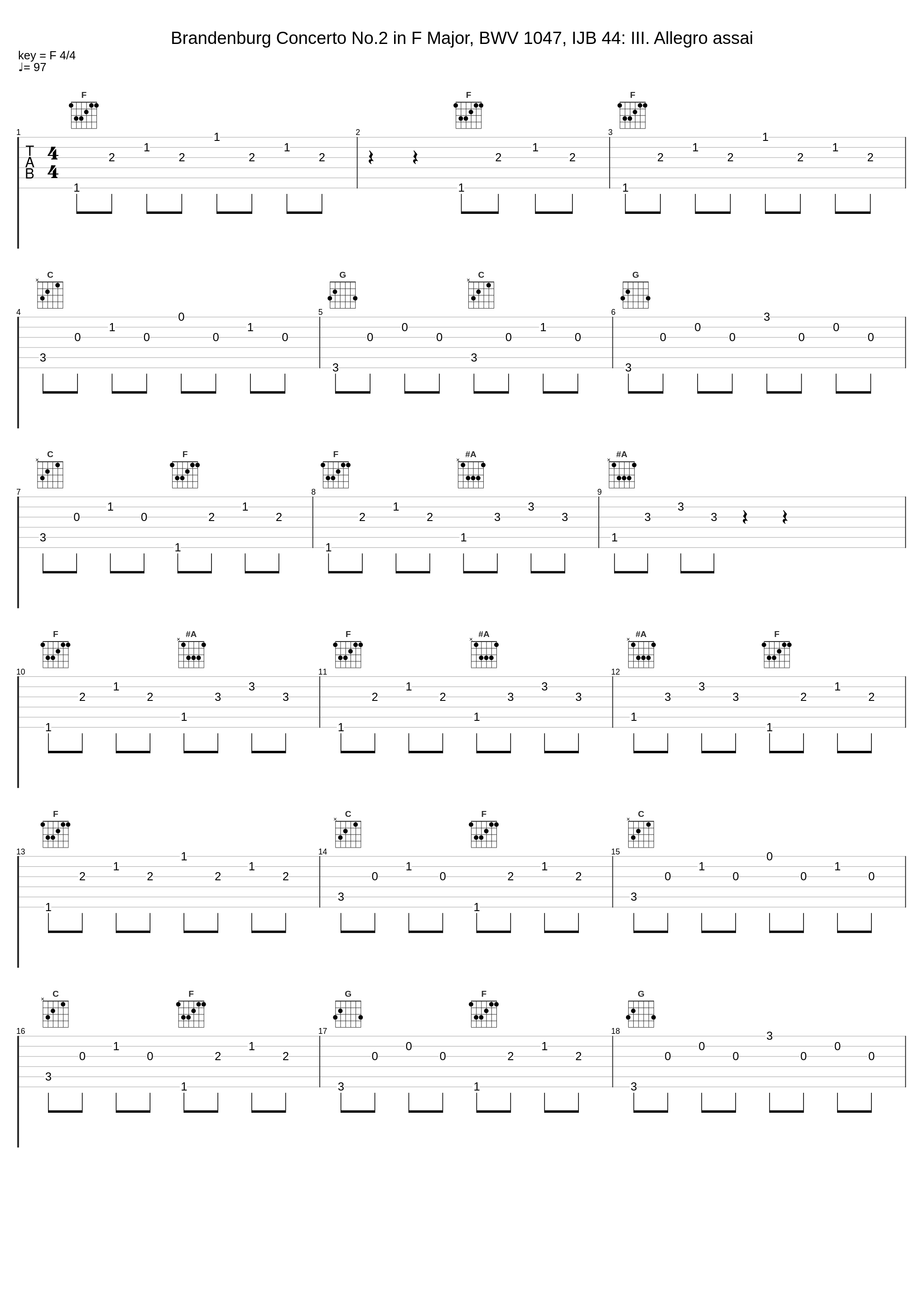 Brandenburg Concerto No.2 in F Major, BWV 1047, IJB 44: III. Allegro assai_Südwestdeutsches Kammerorchester,Friedrich Tilleganr,Maurice André,György Terebesi,Kraft Thorwald Dilloo,Horst Schneider_1