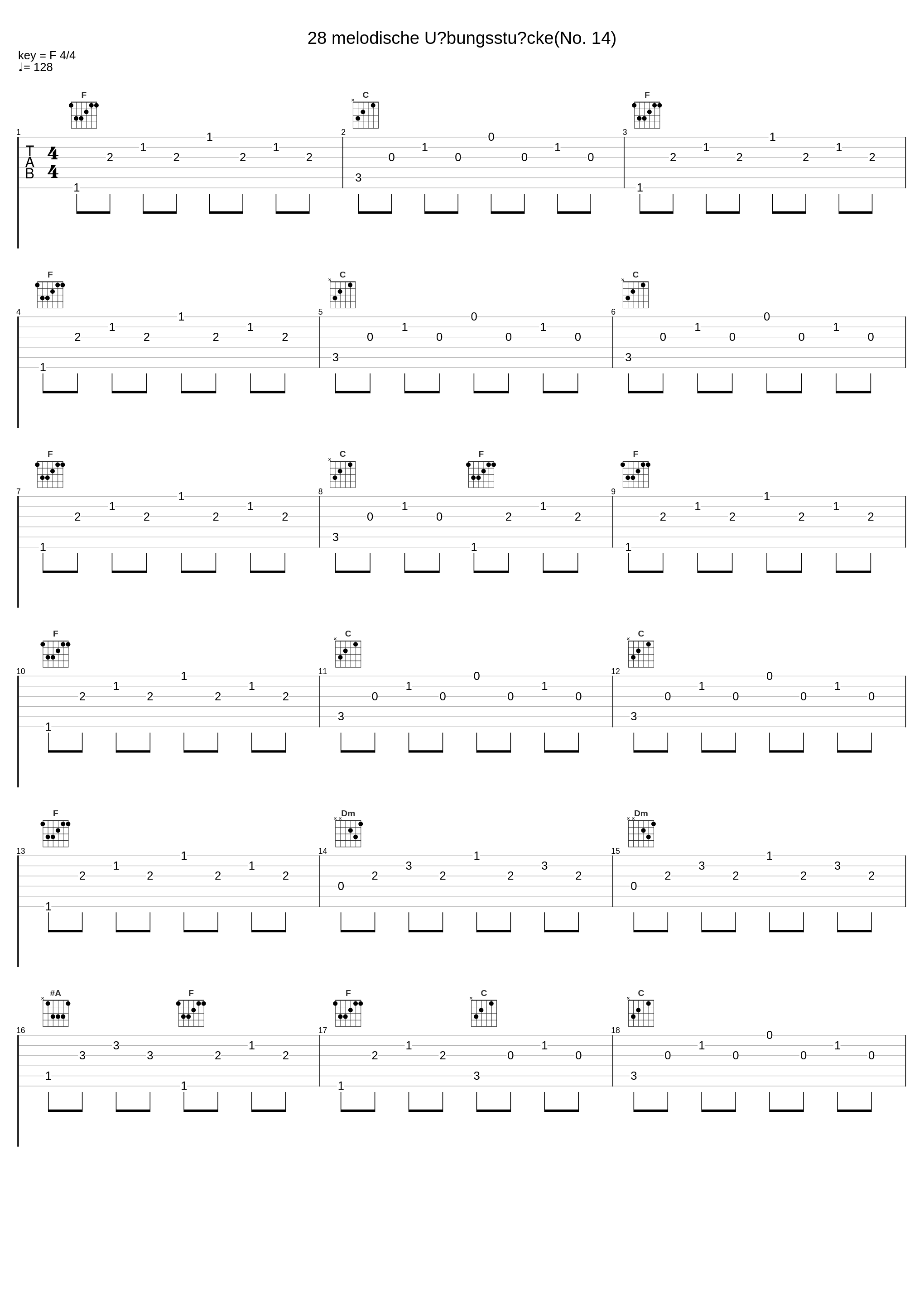 28 melodische Übungsstücke(No. 14)_Anton Diabelli,Nologo_1