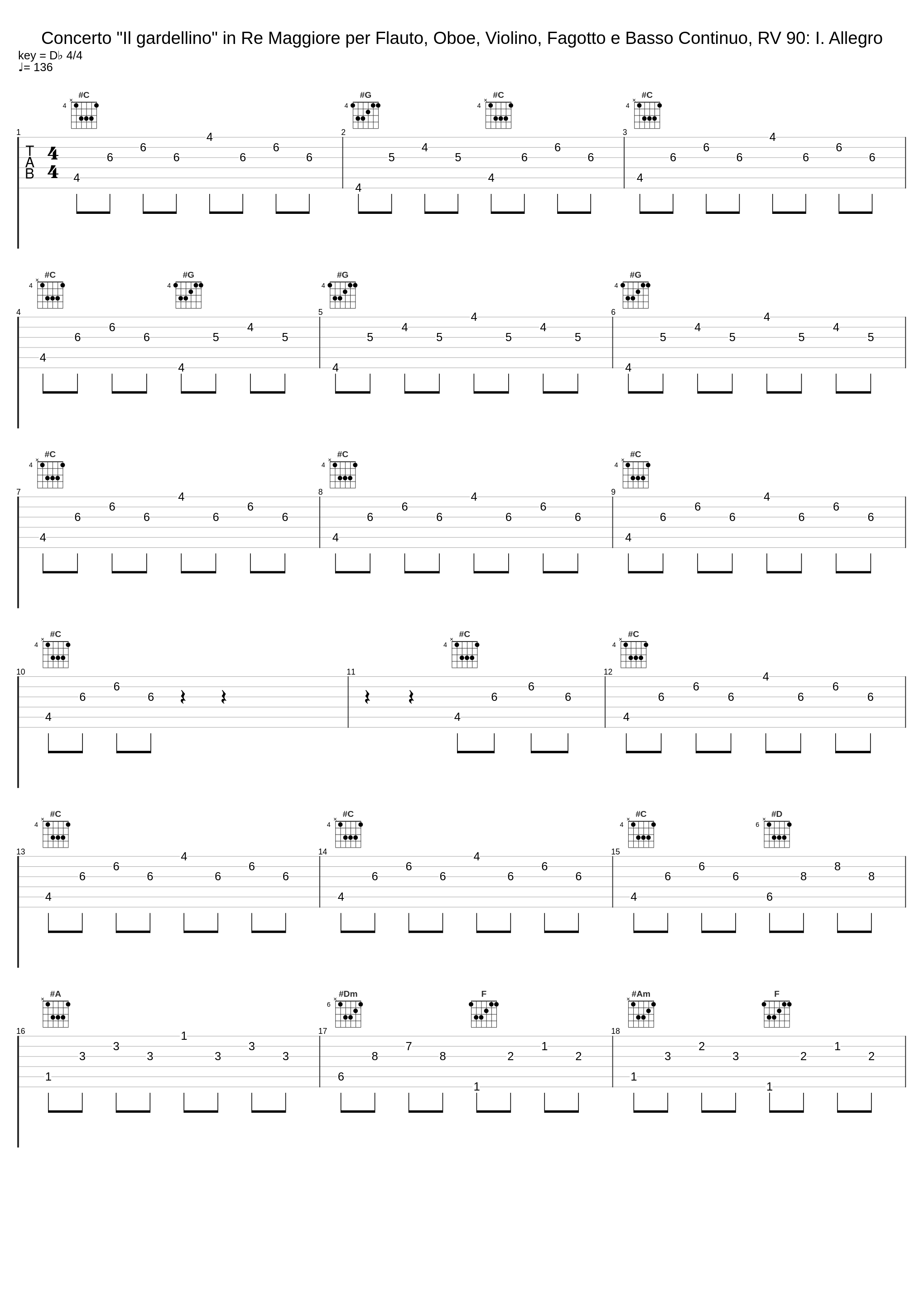 Concerto "Il gardellino" in Re Maggiore per Flauto, Oboe, Violino, Fagotto e Basso Continuo, RV 90: I. Allegro_Maurice Steger,I Barocchisti,Diego Fasolis_1