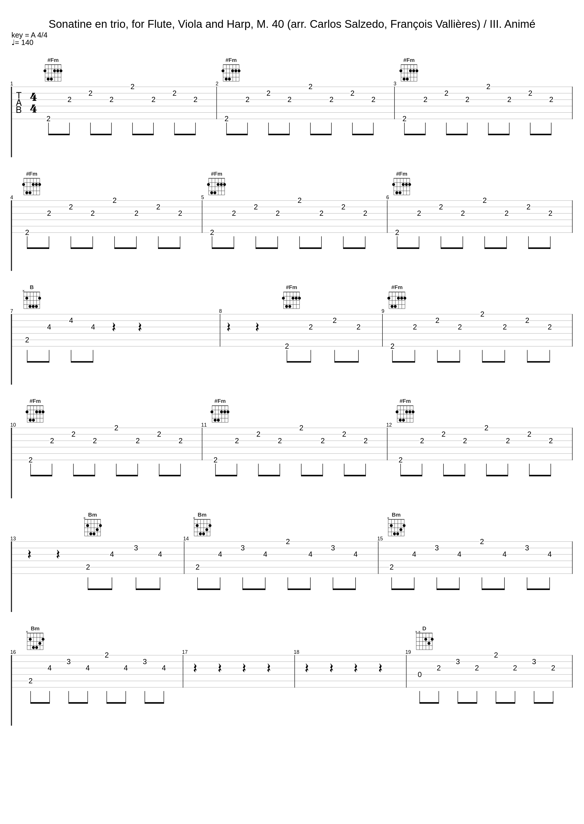 Sonatine en trio, for Flute, Viola and Harp, M. 40 (arr. Carlos Salzedo, François Vallières) / III. Animé_François Vallières,Jocelyne Roy,Valérie Milot,Maurice Ravel_1