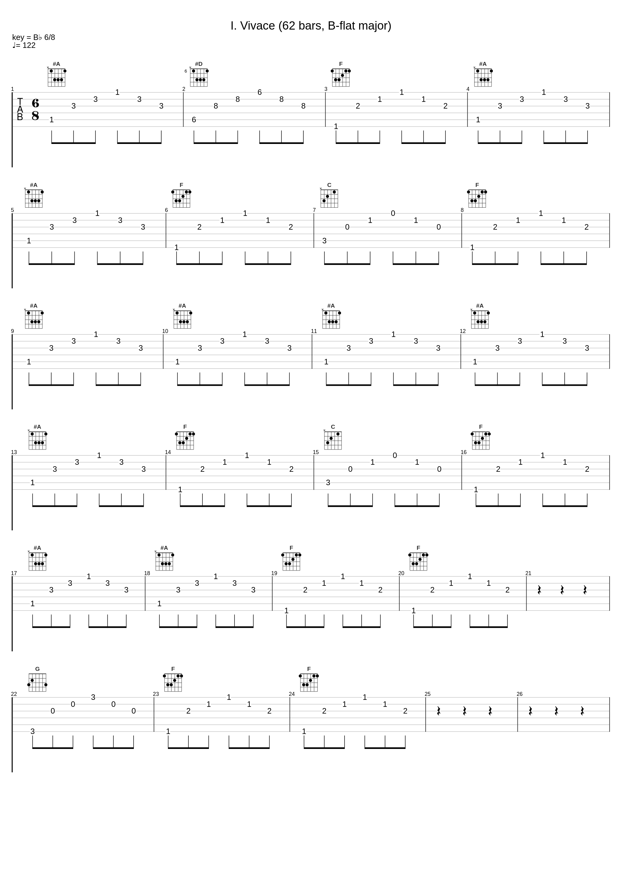 I. Vivace (62 bars, B-flat major)_George Friedrich Handel_1