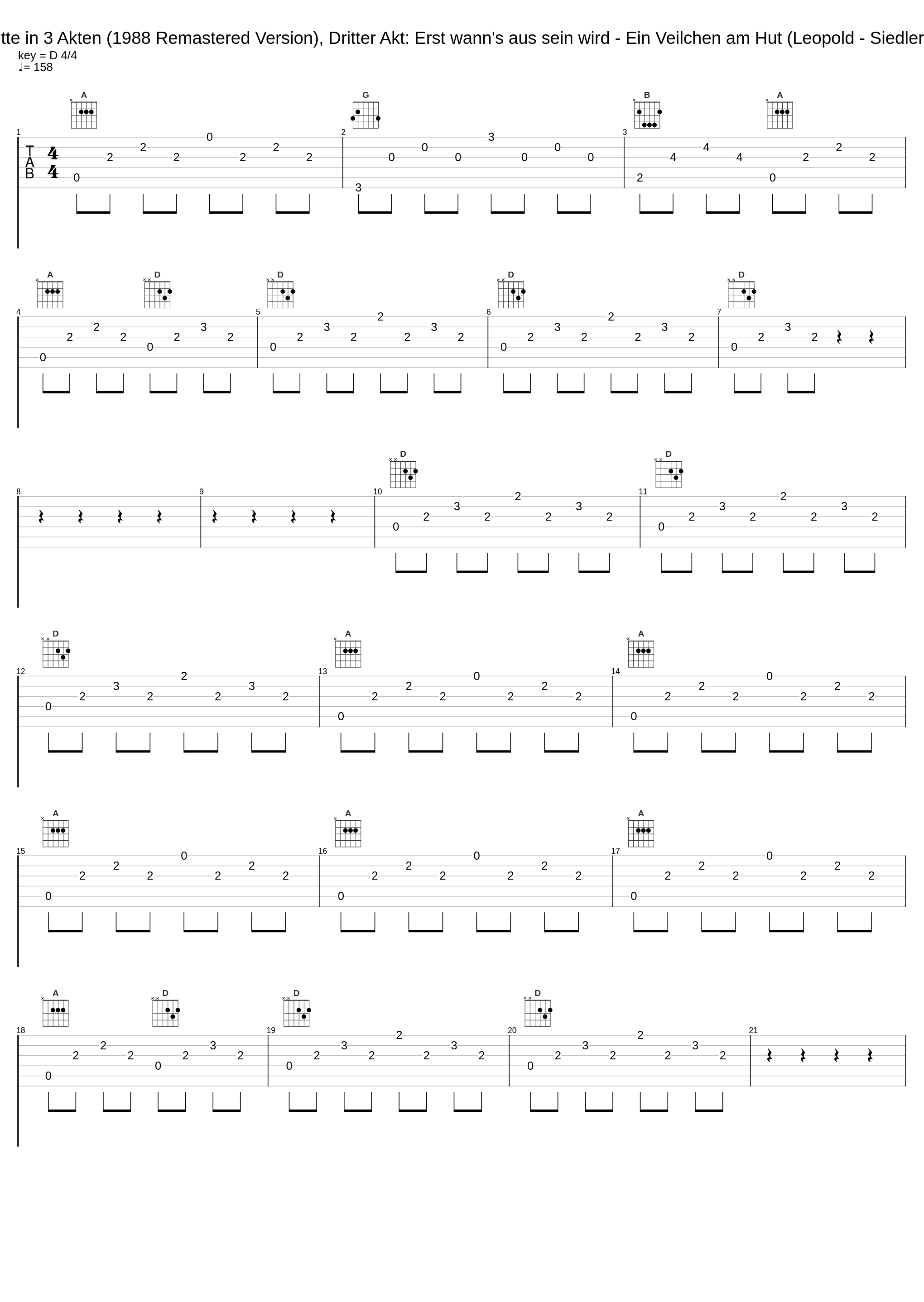 Im weißen Rössl · Operette in 3 Akten (1988 Remastered Version), Dritter Akt: Erst wann's aus sein wird - Ein Veilchen am Hut (Leopold - Siedler - Ottilie - Chor) & Dialog_Grit van Jüten,Peter Minich,Benno Hoffmann,Norbert Orth,Peter Kraus,Elke Schary,Hans Putz,Werner Singh,Chor des Bayerischen Rundfunks,Münchner Kinderchor,Münchner Rundfunkorchester,Willy Mattes,Anneliese Rothenberger_1