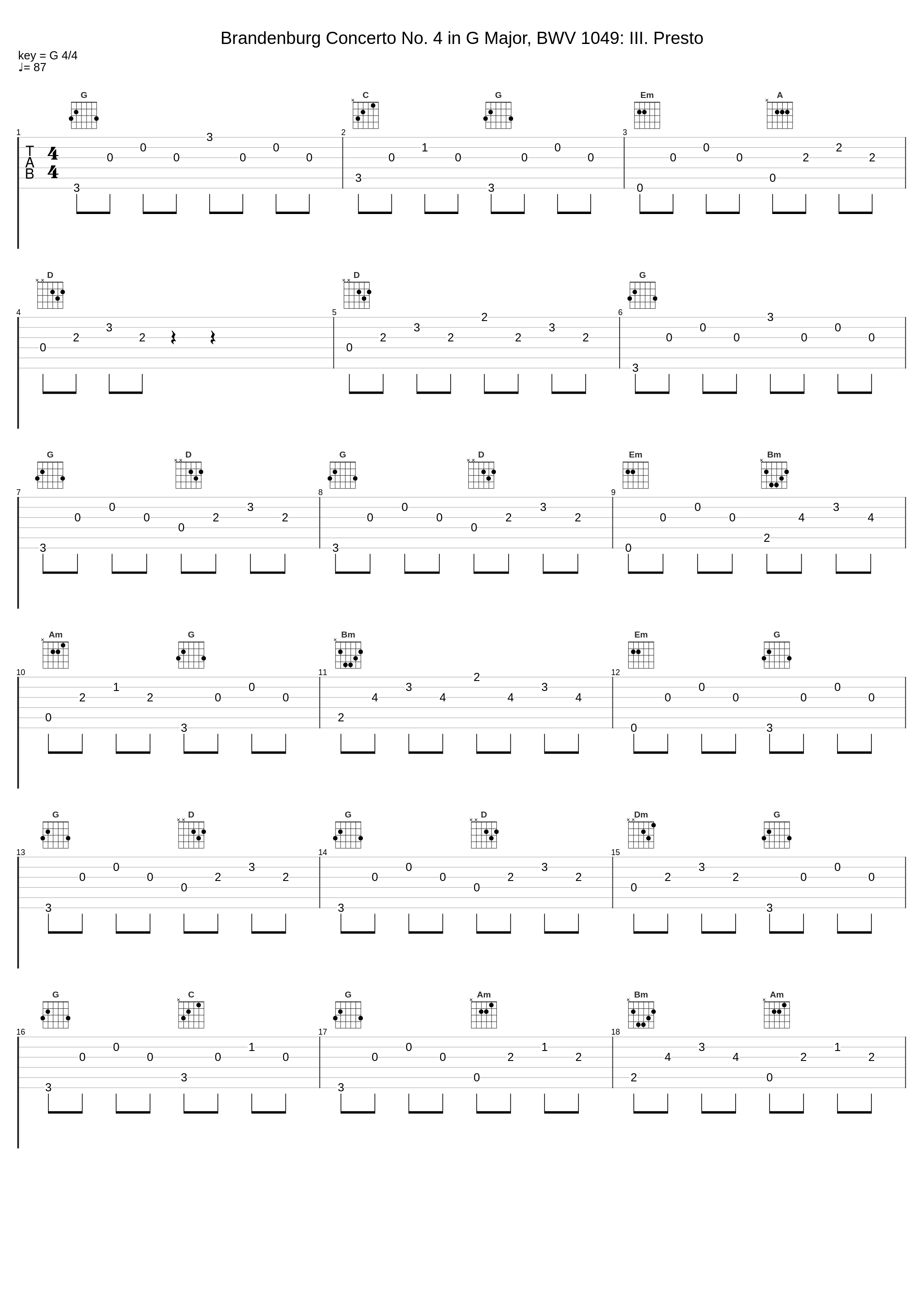 Brandenburg Concerto No. 4 in G Major, BWV 1049: III. Presto_Heinz Holliger,Severino Gazzelloni,Maurice André,Felix Ayo,Frans Brüggen,I Musici_1