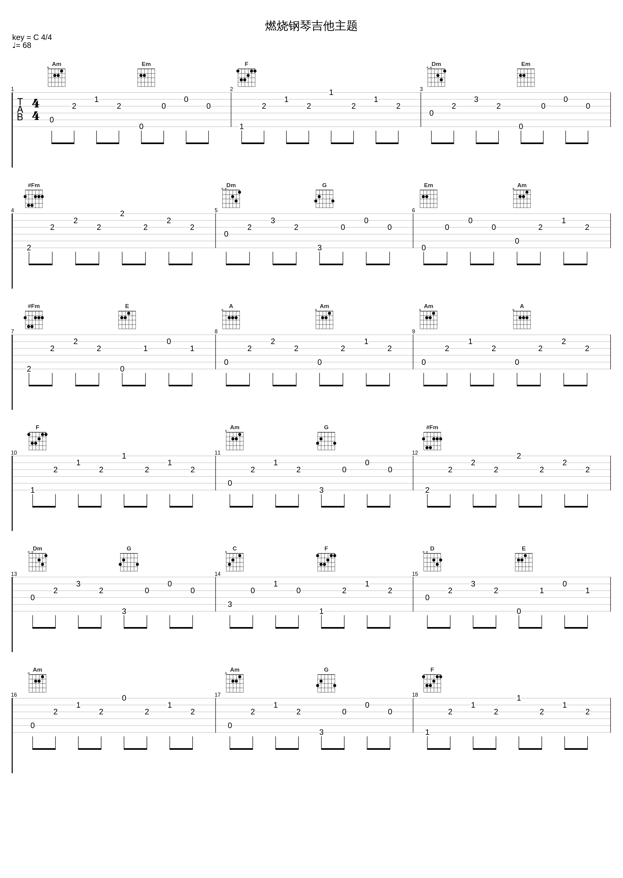 燃烧钢琴吉他主题_樊凡_1