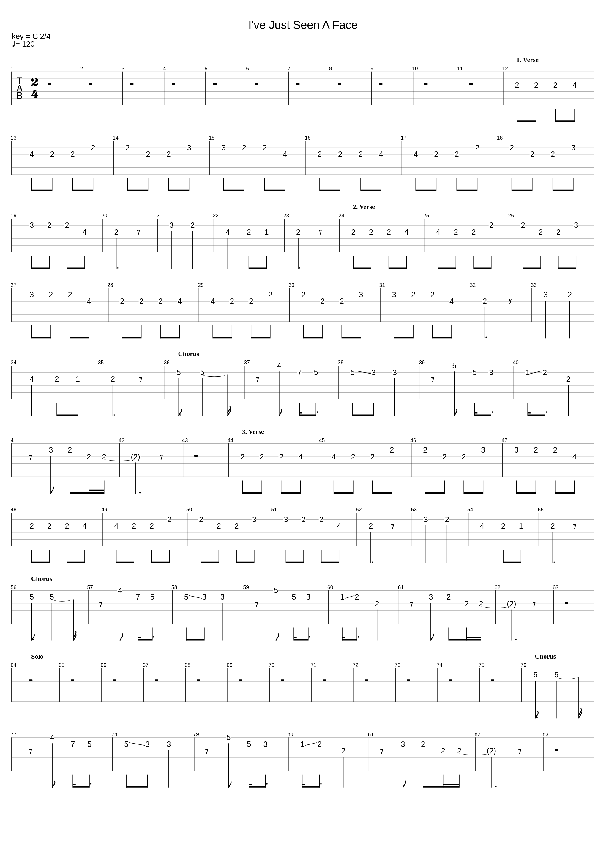 I've Just Seen A Face Orchestration_The Polythenes_1