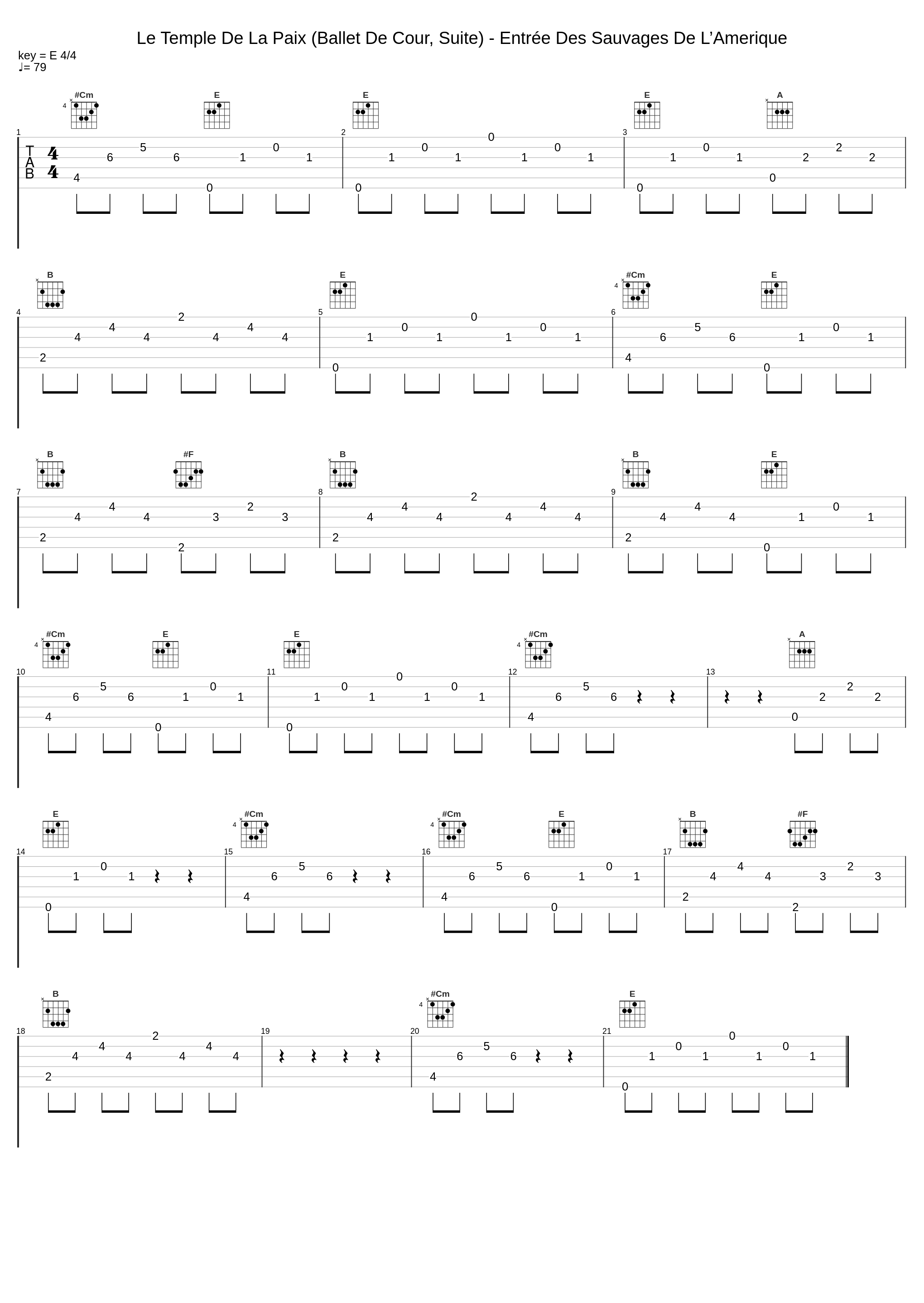 Le Temple De La Paix (Ballet De Cour, Suite) - Entrée Des Sauvages De L’Amerique_Paolo  Tognon,La Bande des Hautbois du Roy,Jean-Baptiste Lully_1