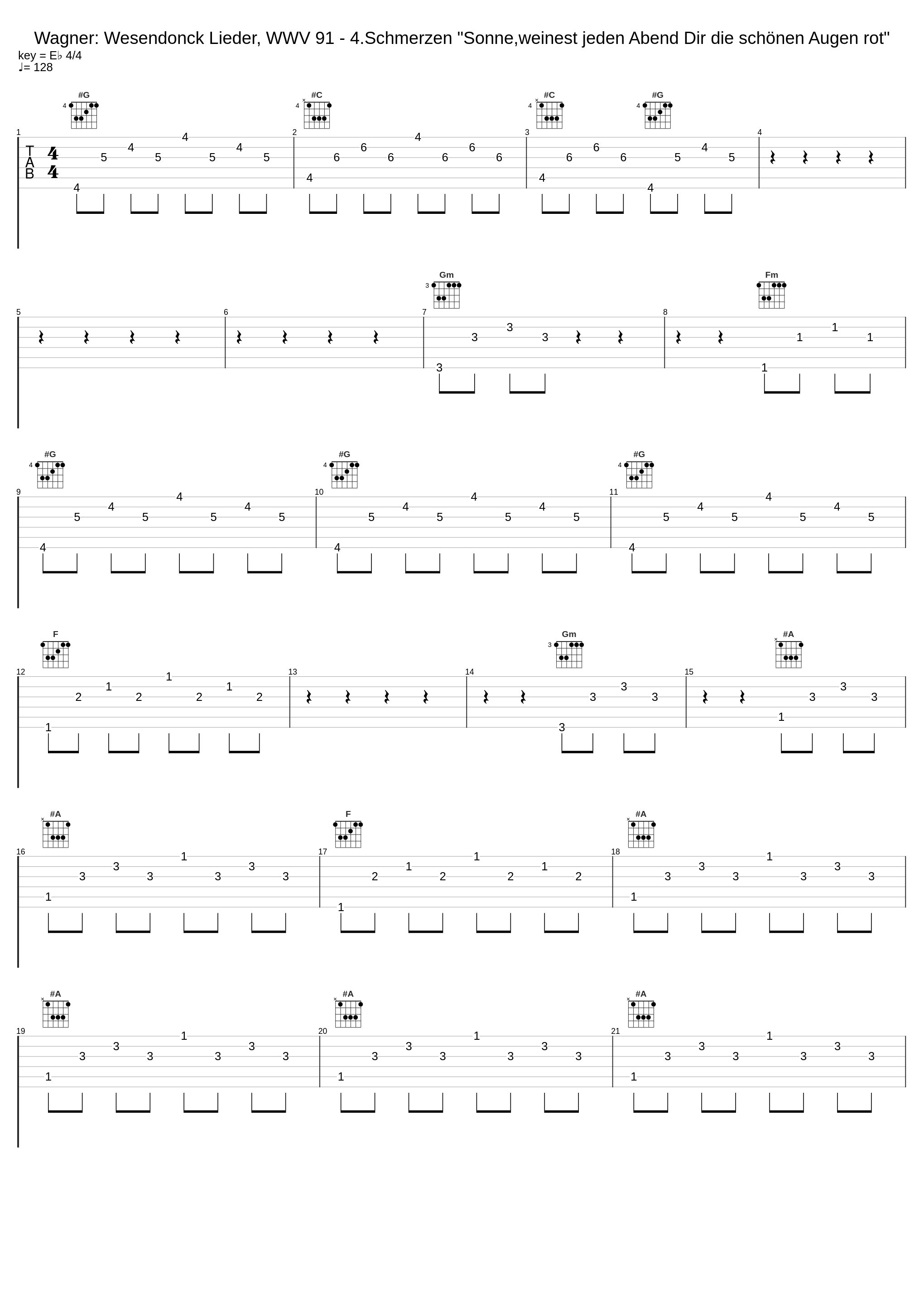 Wagner: Wesendonck Lieder, WWV 91 - 4.Schmerzen "Sonne,weinest jeden Abend Dir die schönen Augen rot"_Lauritz Melchior,Orchestra_1