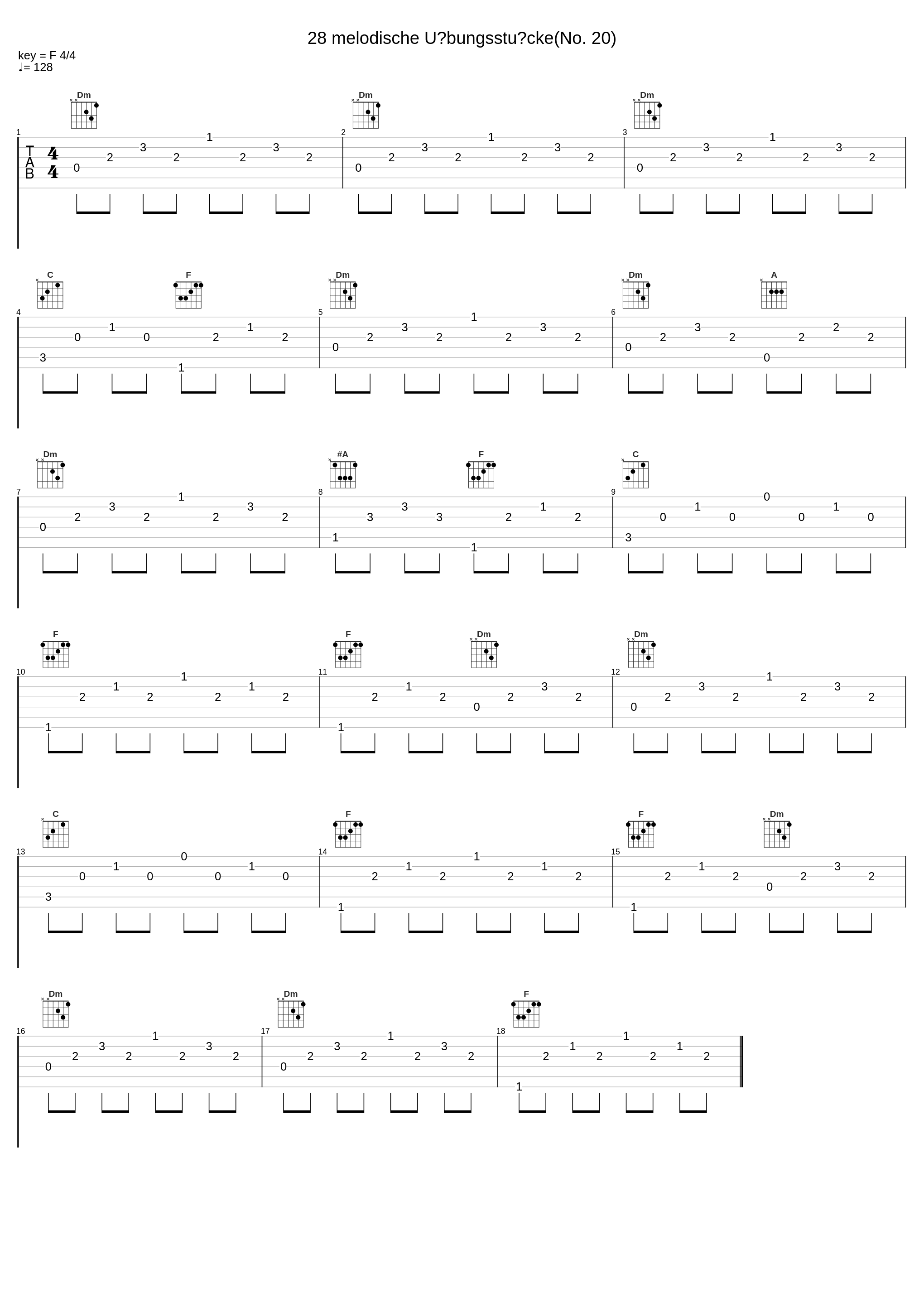 28 melodische Übungsstücke(No. 20)_Anton Diabelli,Nologo_1