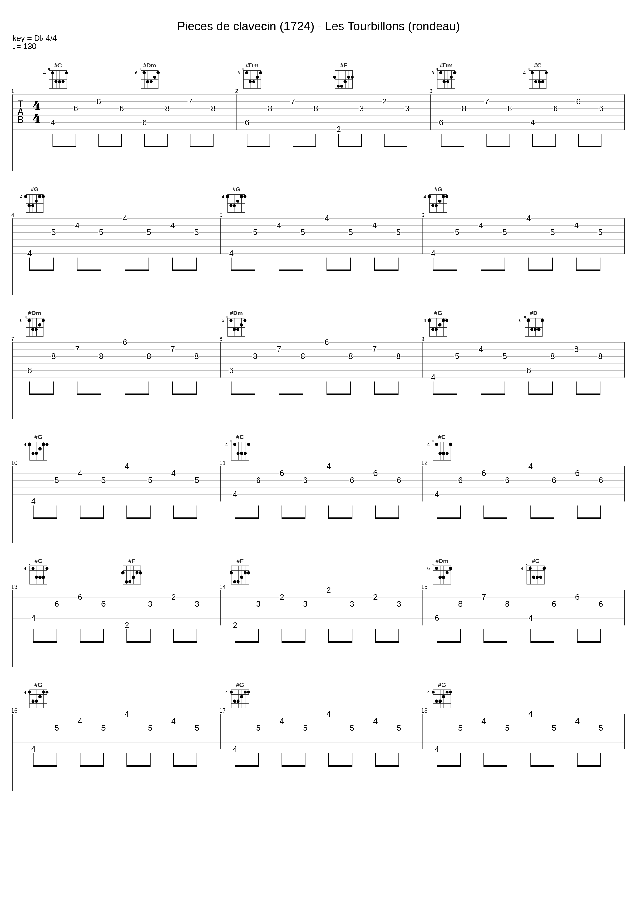 Pieces de clavecin (1724) - Les Tourbillons (rondeau)_Jean-Philippe Rameau_1