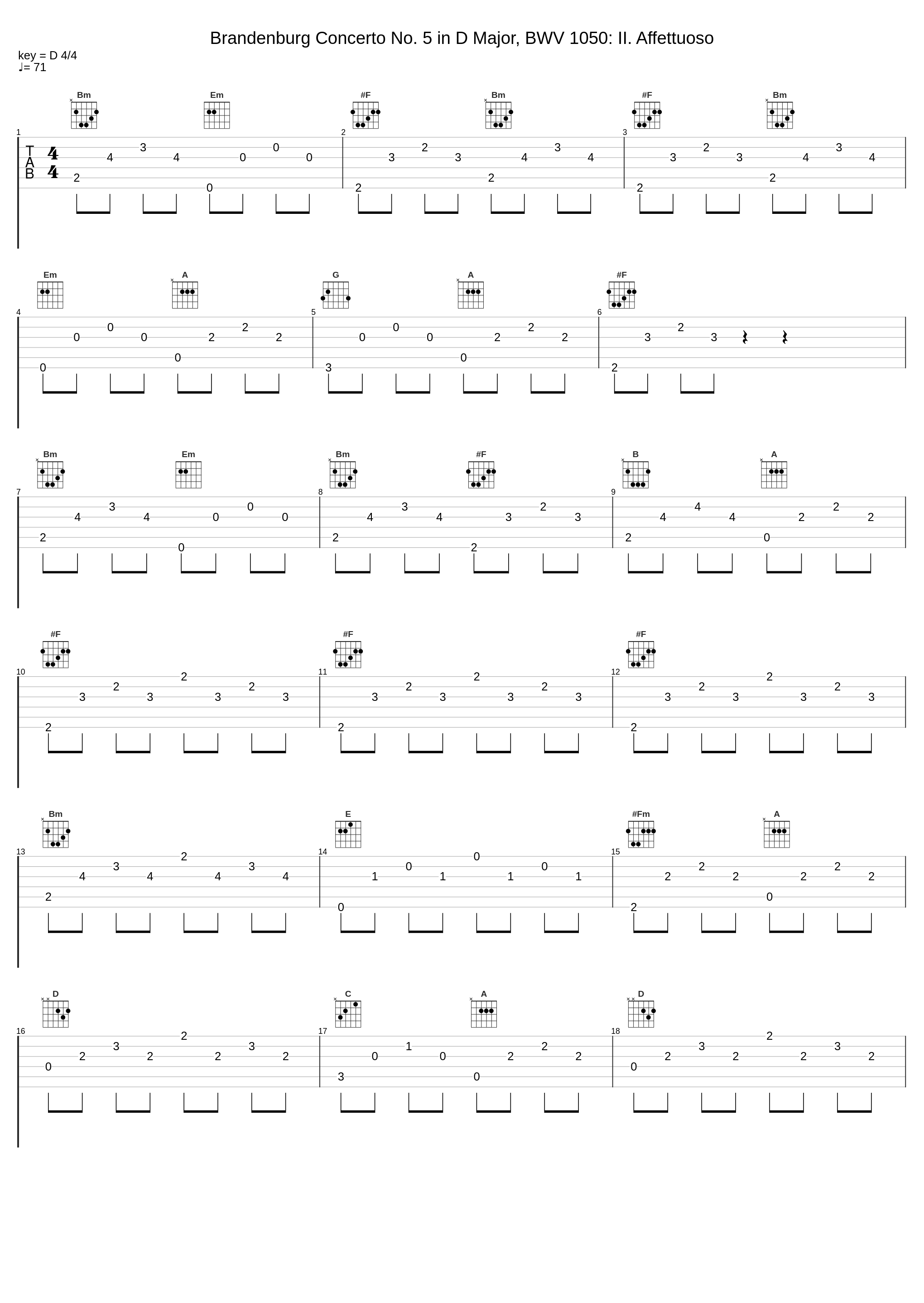 Brandenburg Concerto No. 5 in D Major, BWV 1050: II. Affettuoso_Heinz Holliger,Severino Gazzelloni,Maurice André,Felix Ayo,Frans Brüggen,I Musici_1