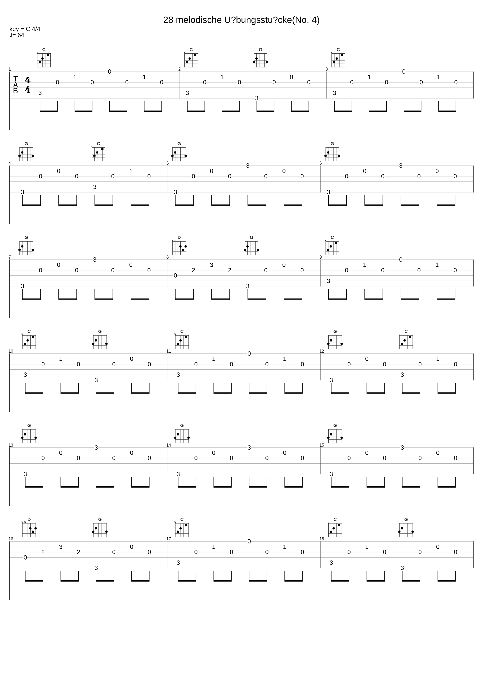 28 melodische Übungsstücke(No. 4)_Anton Diabelli,Nologo_1