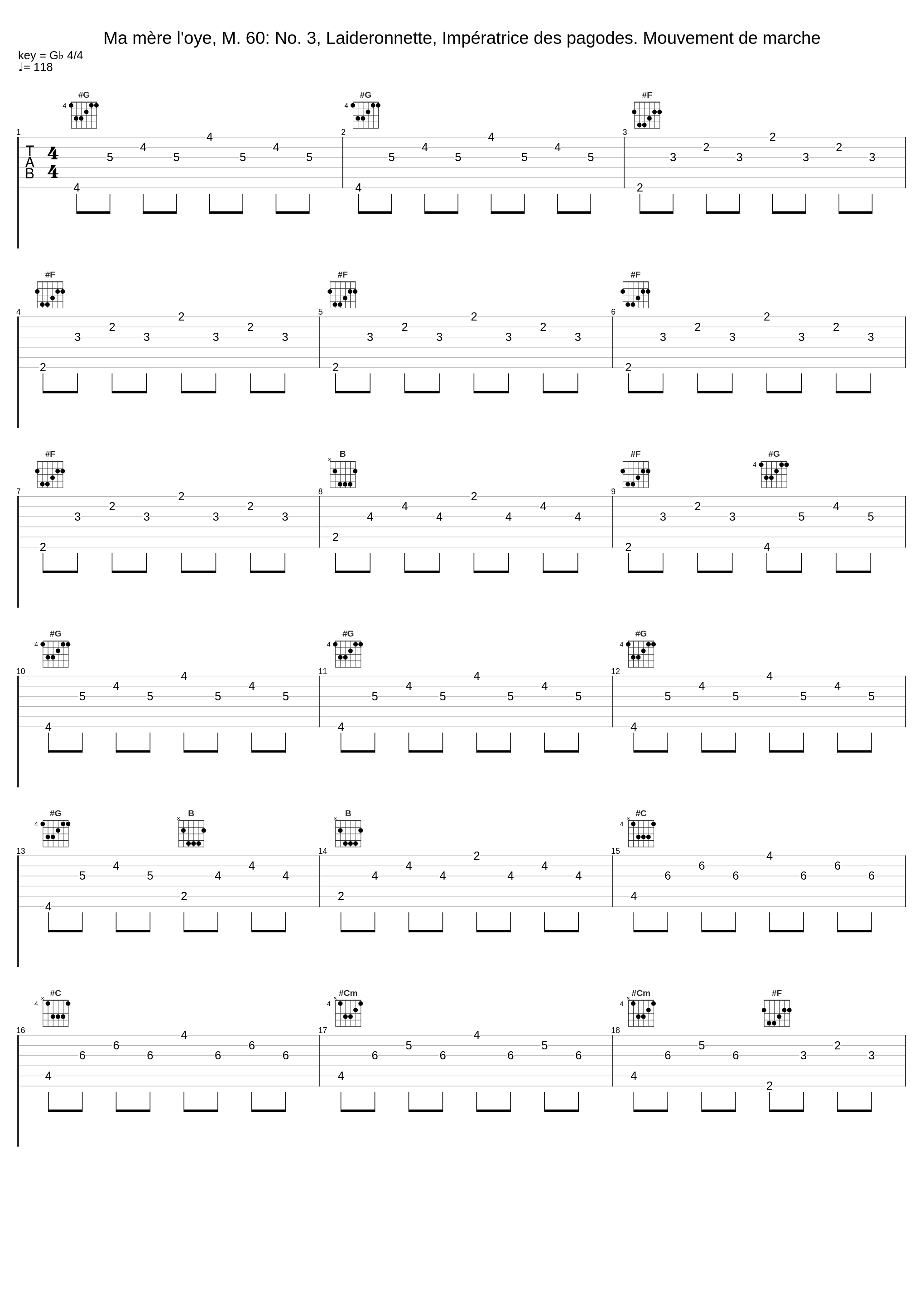 Ma mère l'oye, M. 60: No. 3, Laideronnette, Impératrice des pagodes. Mouvement de marche_Théodore Paraskivesco,Jacques Rouvier,Maurice Ravel_1