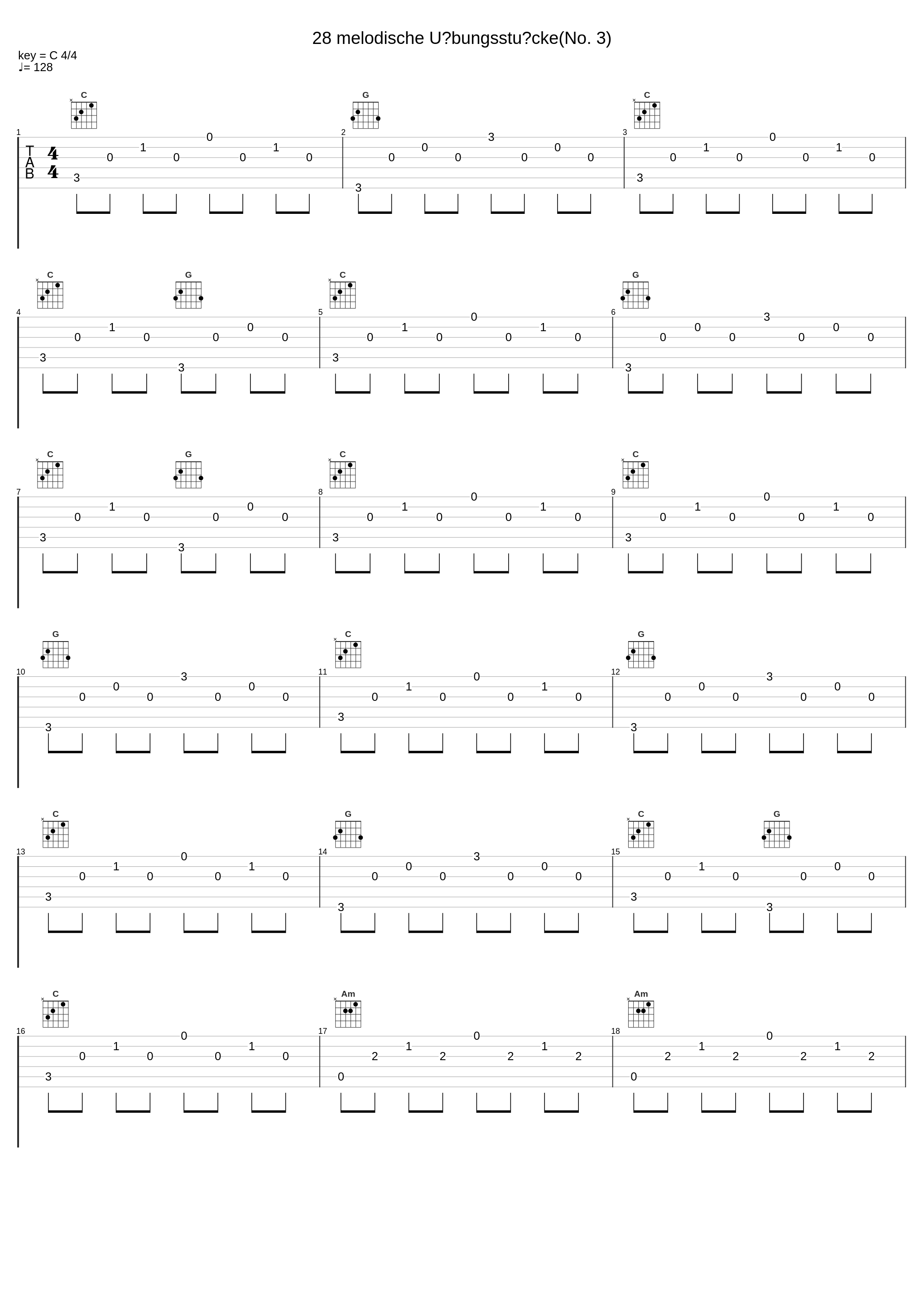 28 melodische Übungsstücke(No. 3)_Anton Diabelli,Nologo_1