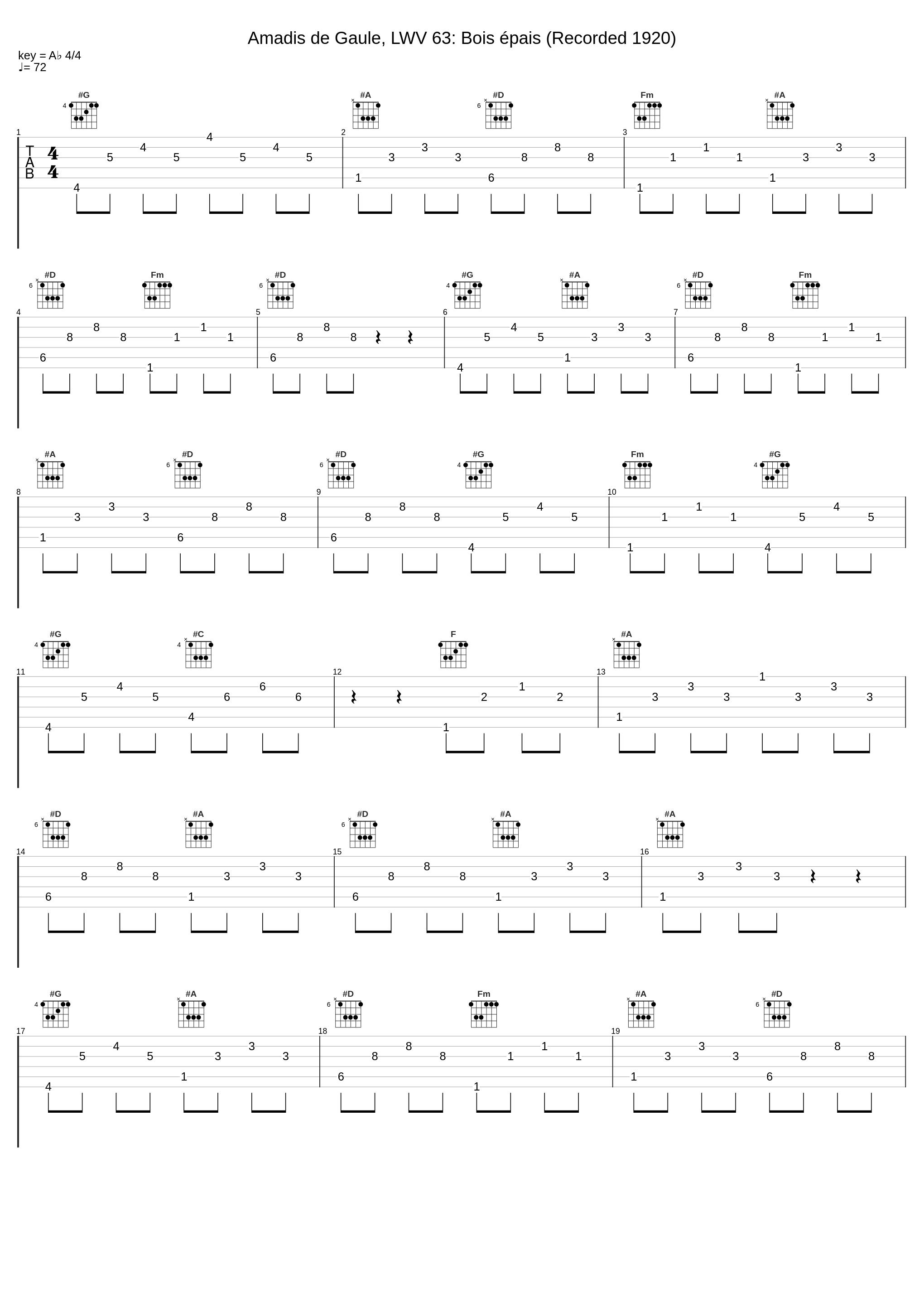 Amadis de Gaule, LWV 63: Bois épais (Recorded 1920)_Jean-Baptiste Lully_1