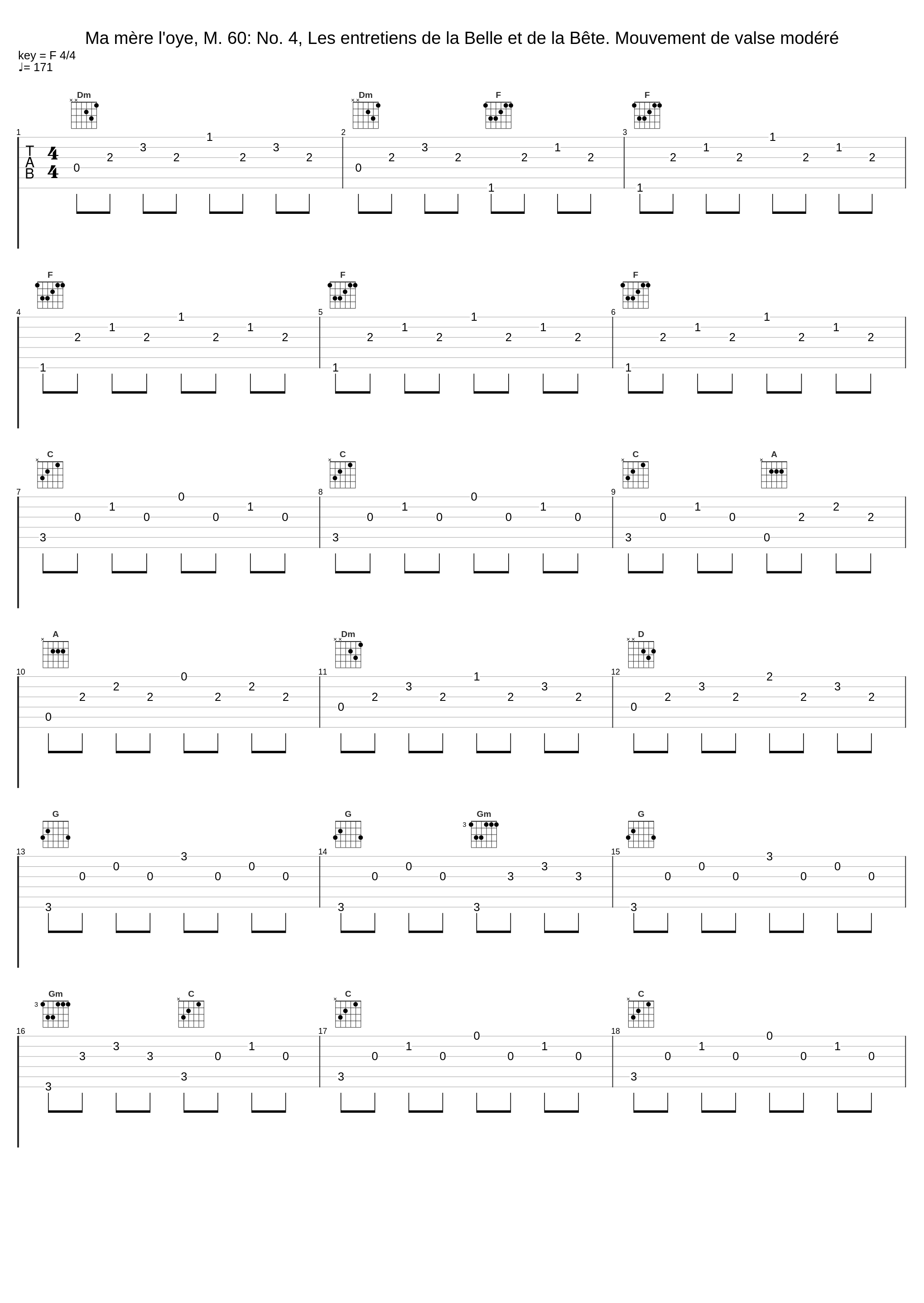 Ma mère l'oye, M. 60: No. 4, Les entretiens de la Belle et de la Bête. Mouvement de valse modéré_Théodore Paraskivesco,Jacques Rouvier,Maurice Ravel_1