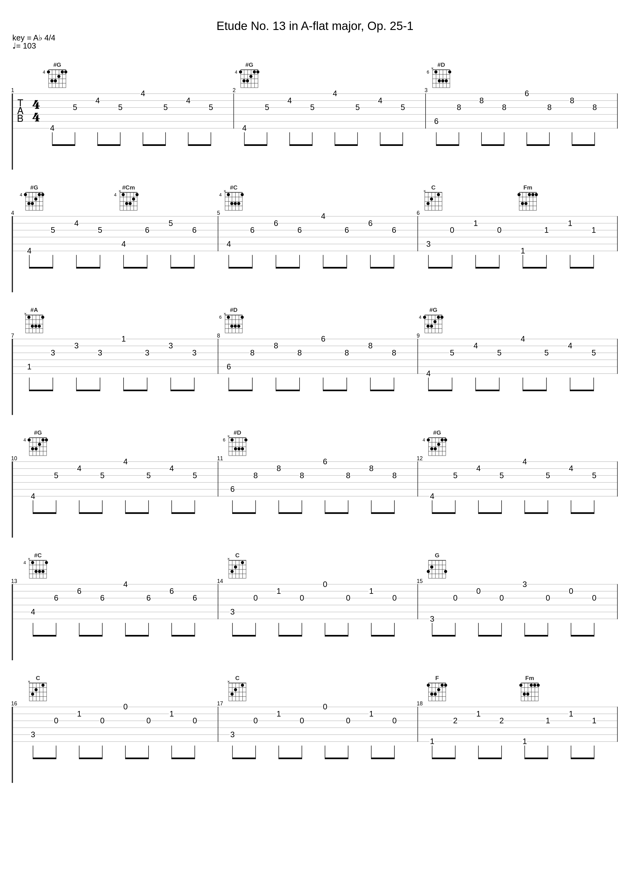 Etude No. 13 in A-flat major, Op. 25-1_Christoph Karlmann,Frédéric Chopin_1