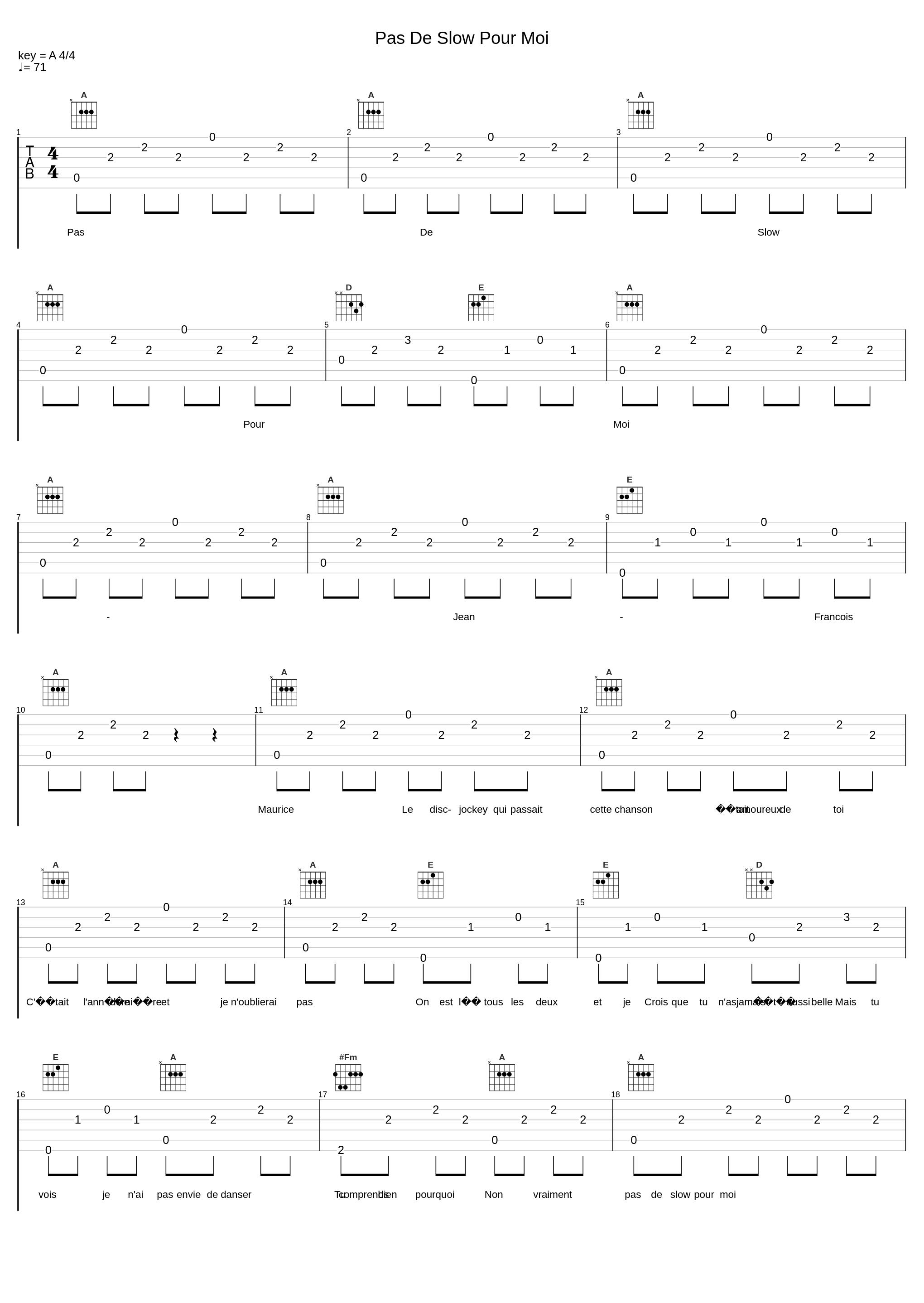 Pas De Slow Pour Moi_Jean-Francois Maurice_1