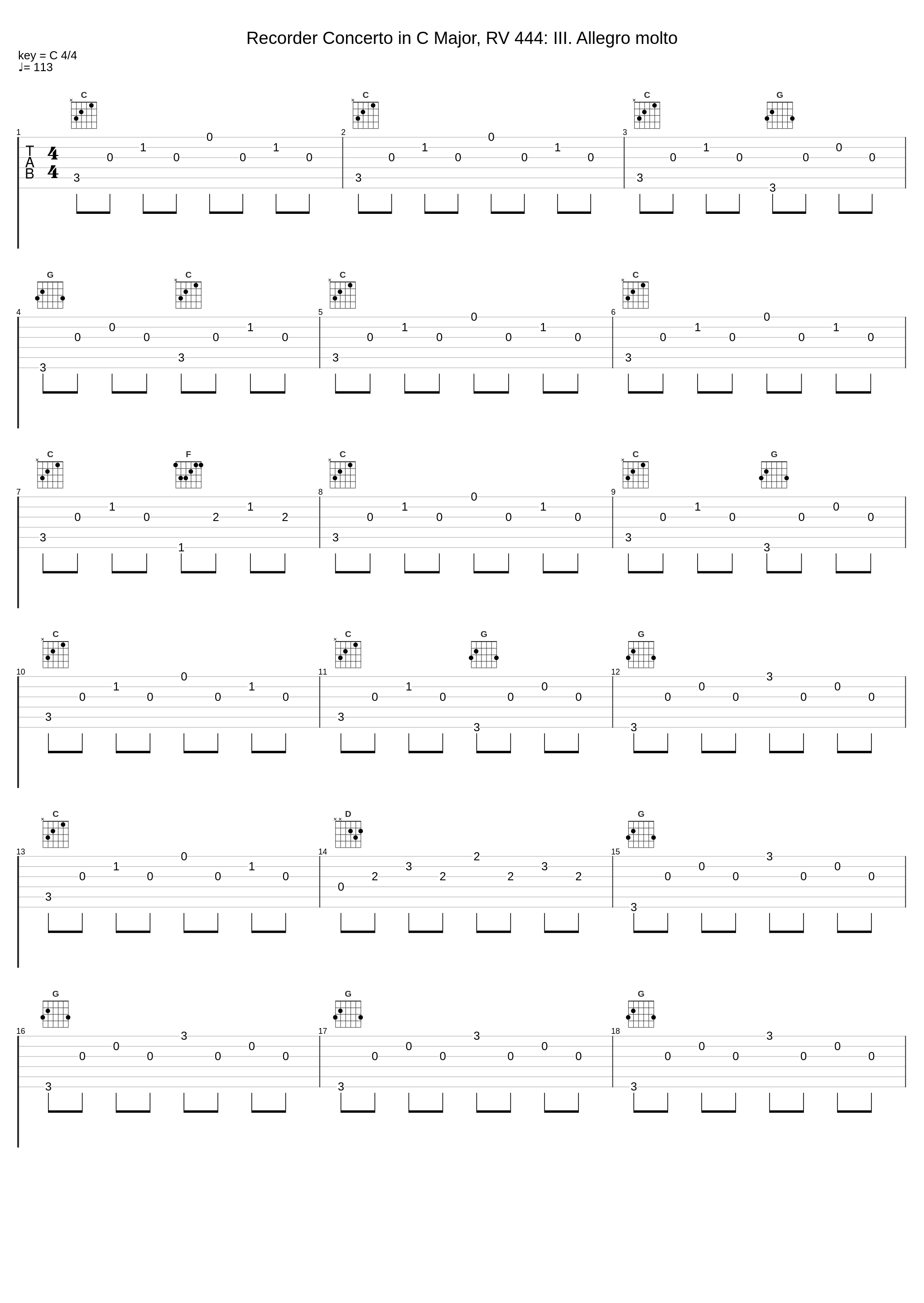 Recorder Concerto in C Major, RV 444: III. Allegro molto_Antonio Vivaldi_1