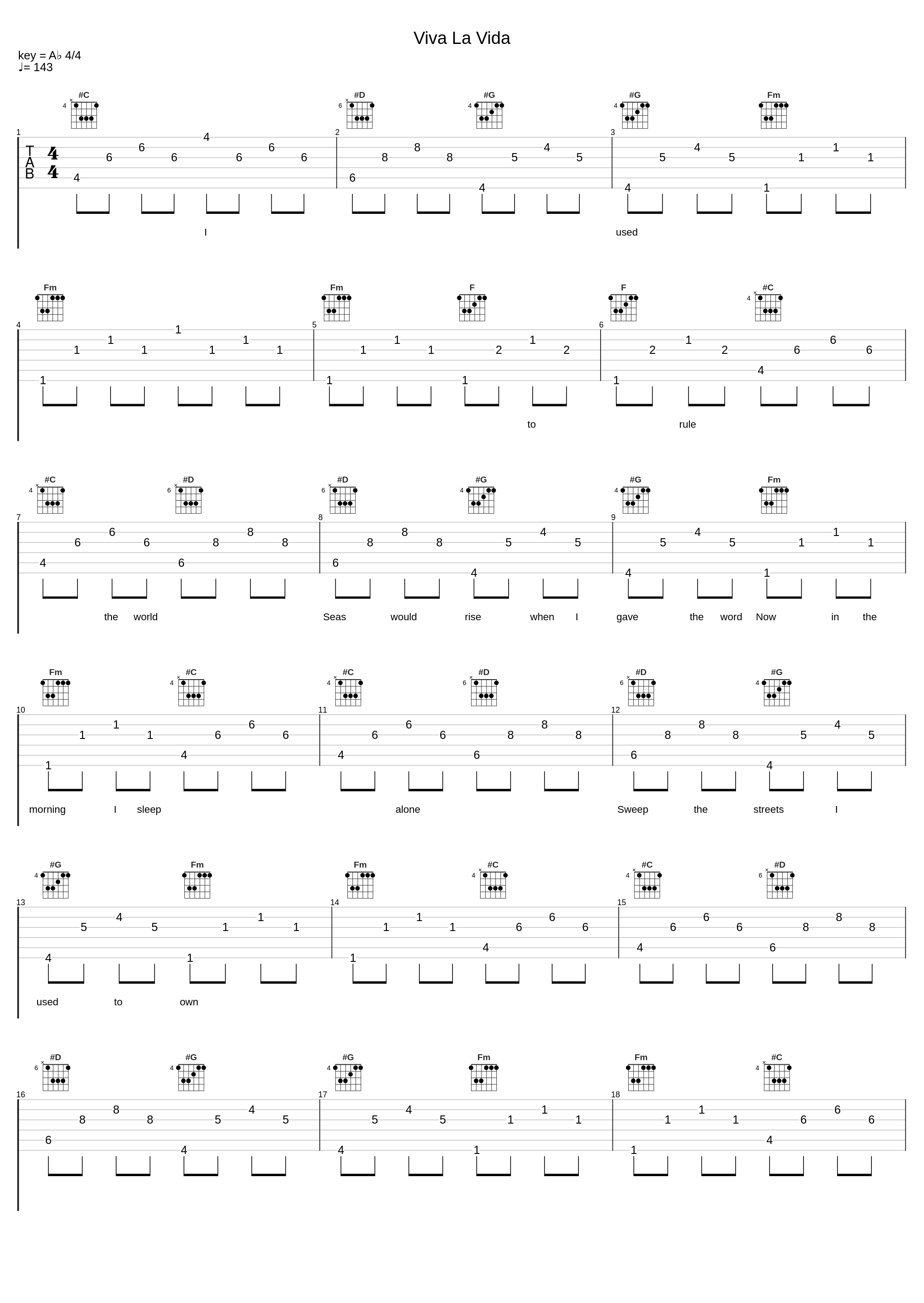 Viva La Vida_Tabata Songs_1